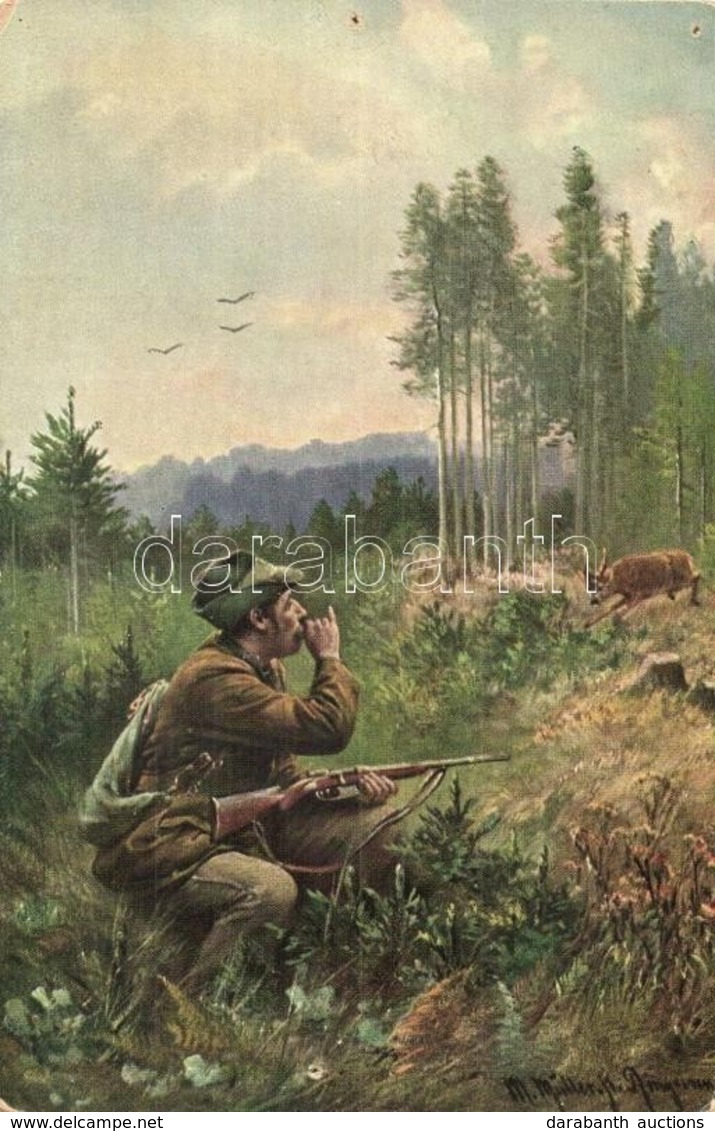 ** 17 Db Régi állat és Vadász Motívumlap / 17 Pre-1945 Animal And Hunter Motive Cards - Ohne Zuordnung