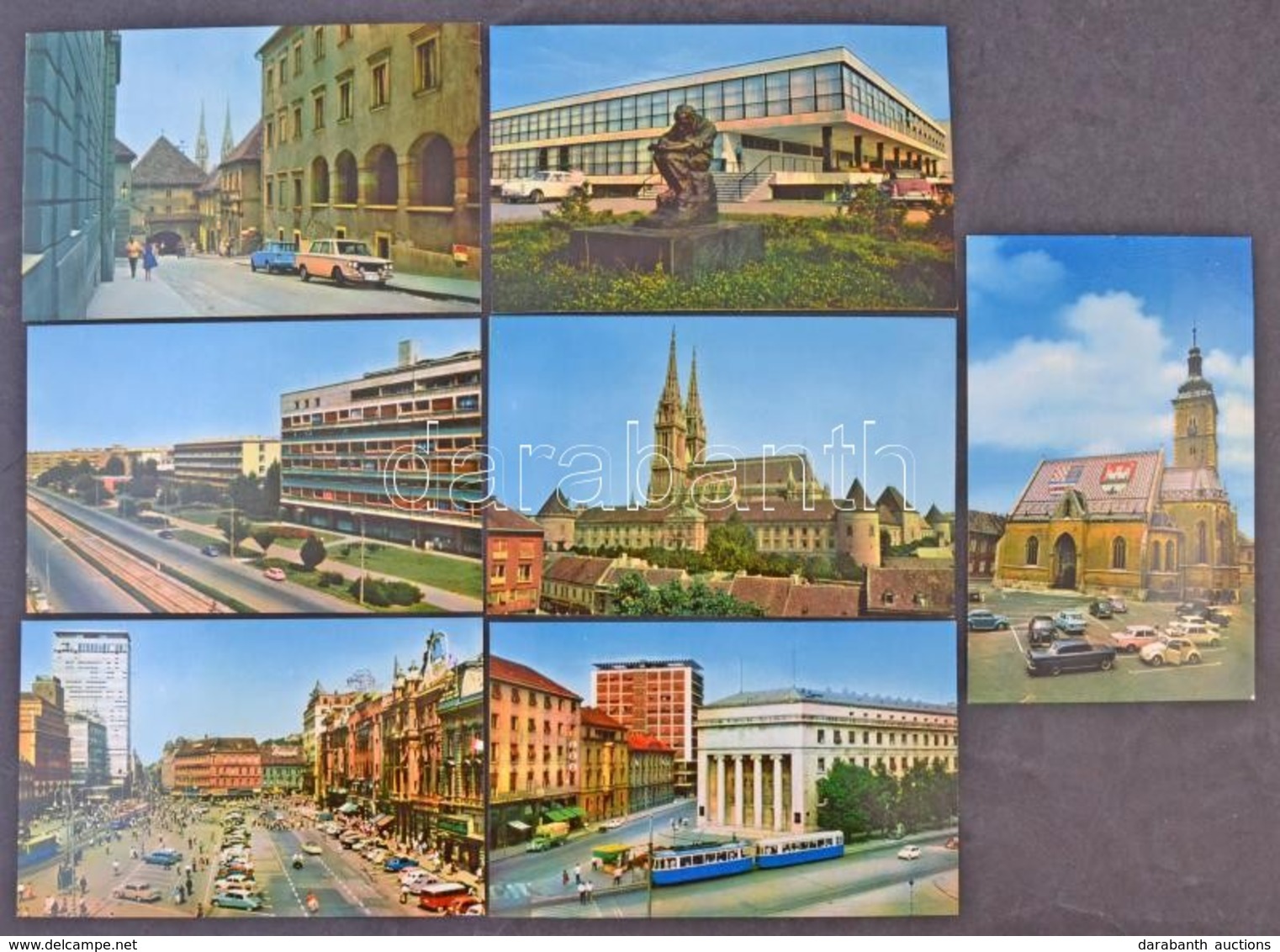 Képeslapalbum 13 Db Modern Zágrábi Nagy Méret? Lappal / Postcard Album With 13 Modern Big Sized Postcards Of Zagreb - Unclassified