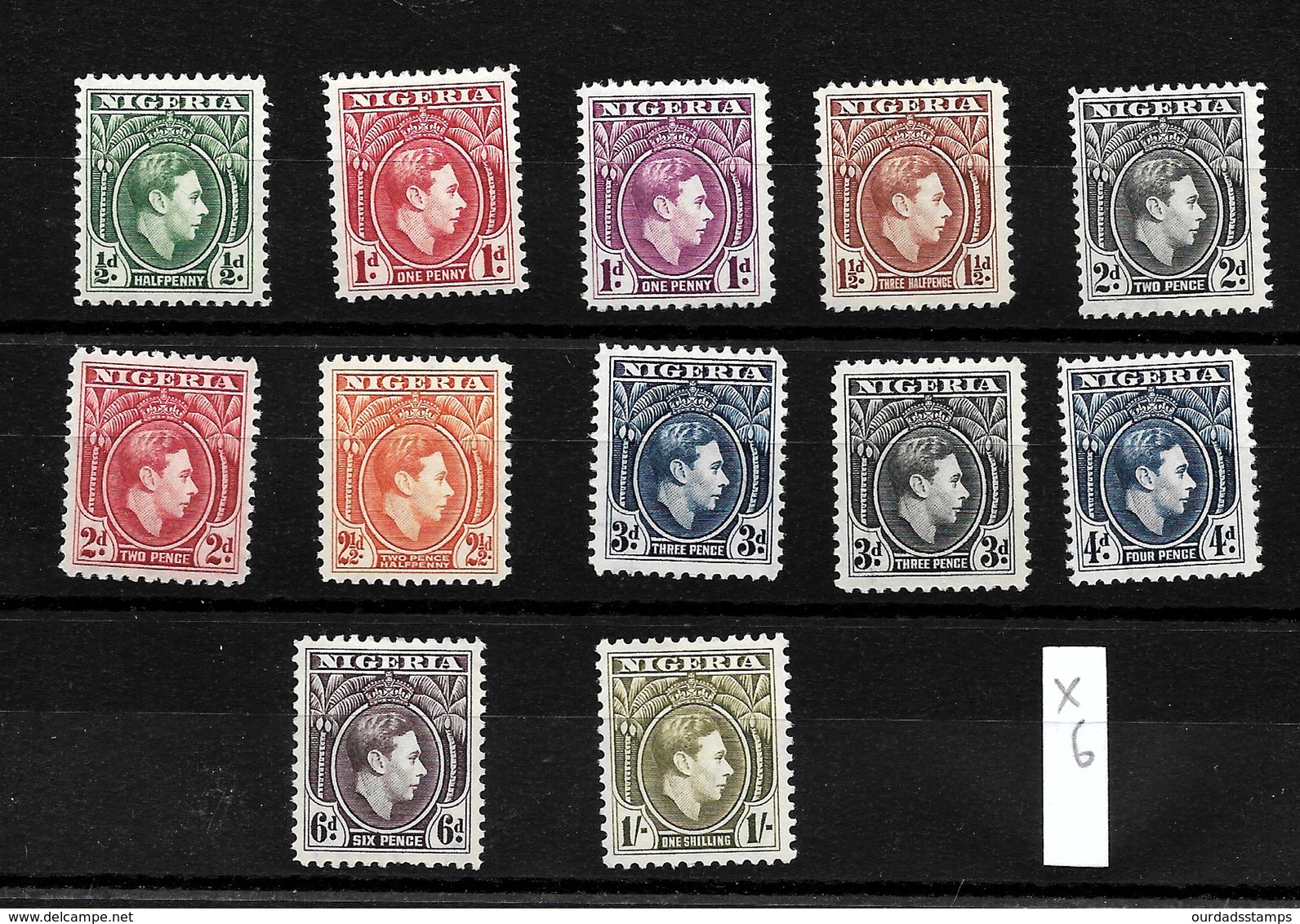 Nigeria, 1938 KGVI Definitives, Complete Set To 1/- (less 4d Orange) Very Lightly MM (6753) - Nigeria (...-1960)