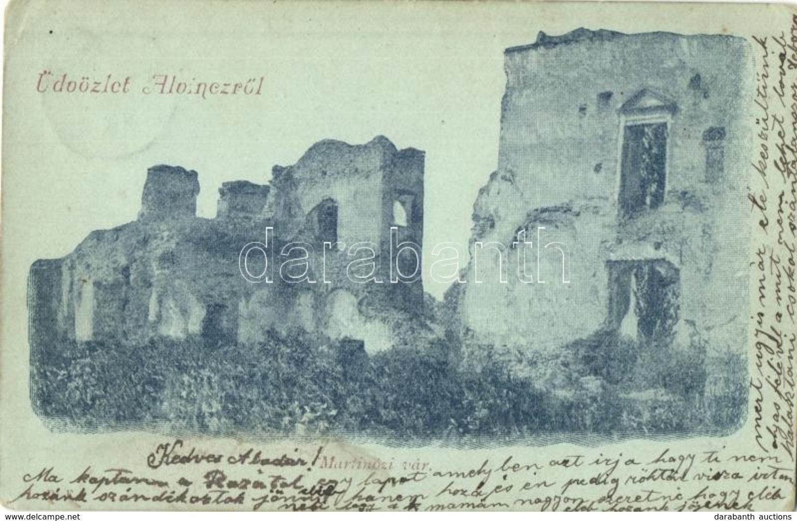 T2/T3 1900 Alvinc, Vintu De Jos; Martinuzzi Vár Romjai, / Castle Ruins (EK) - Non Classés