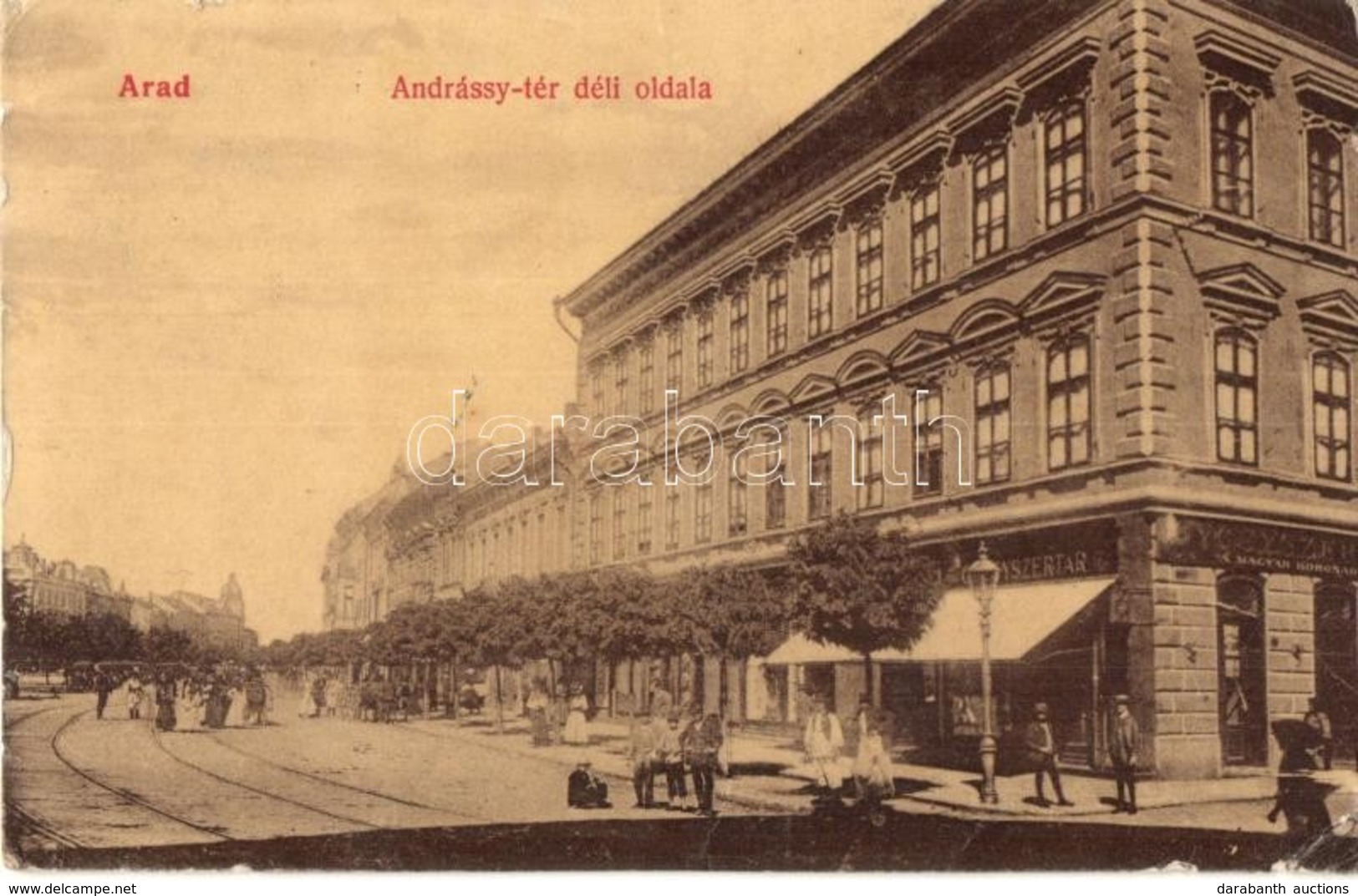 * T3 1907 Arad, Andrássy Tér Déli Oldala, Gyógyszertár A Magyar Koronához. W.L. 508. / Square, Pharmacy (EB) - Ohne Zuordnung