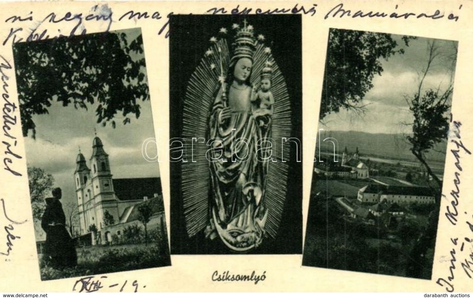 T2 Csíksomlyó, Sumuleu Ciuc; Római Katolikus Templom, Kegyszobor / Pilgrimage Church And Statue - Ohne Zuordnung