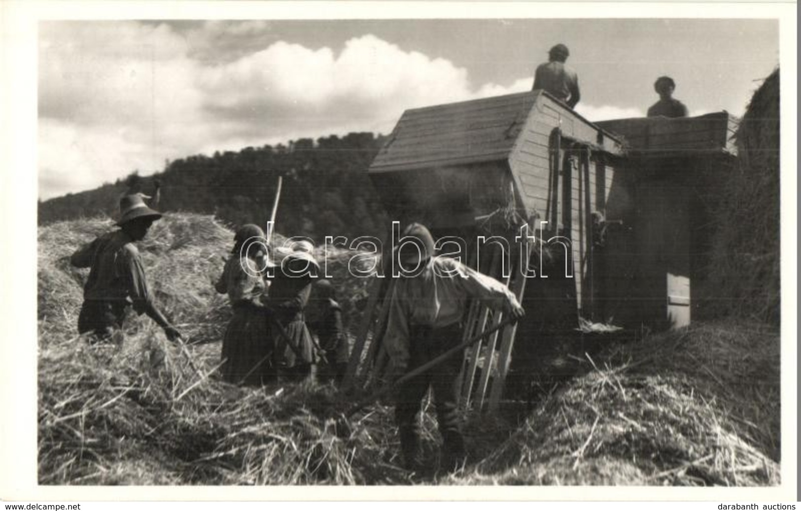 ** T1 Csíkzsögöd, Zsögöd, Jigodin; Cséplés, Aratás. Andory Aladics Zoltán Mérnök Felvétele / Threshing, Harvesters - Sin Clasificación