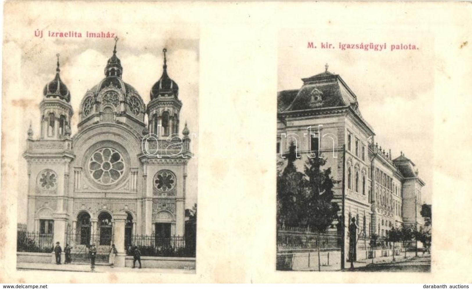 ** T2/T3 Marosvásárhely, Targu Mures; Új Izraelita Imaház, Zsinagóga, M. Kir. Igazságügyi Palota / Synagogue, Palace Of  - Sin Clasificación