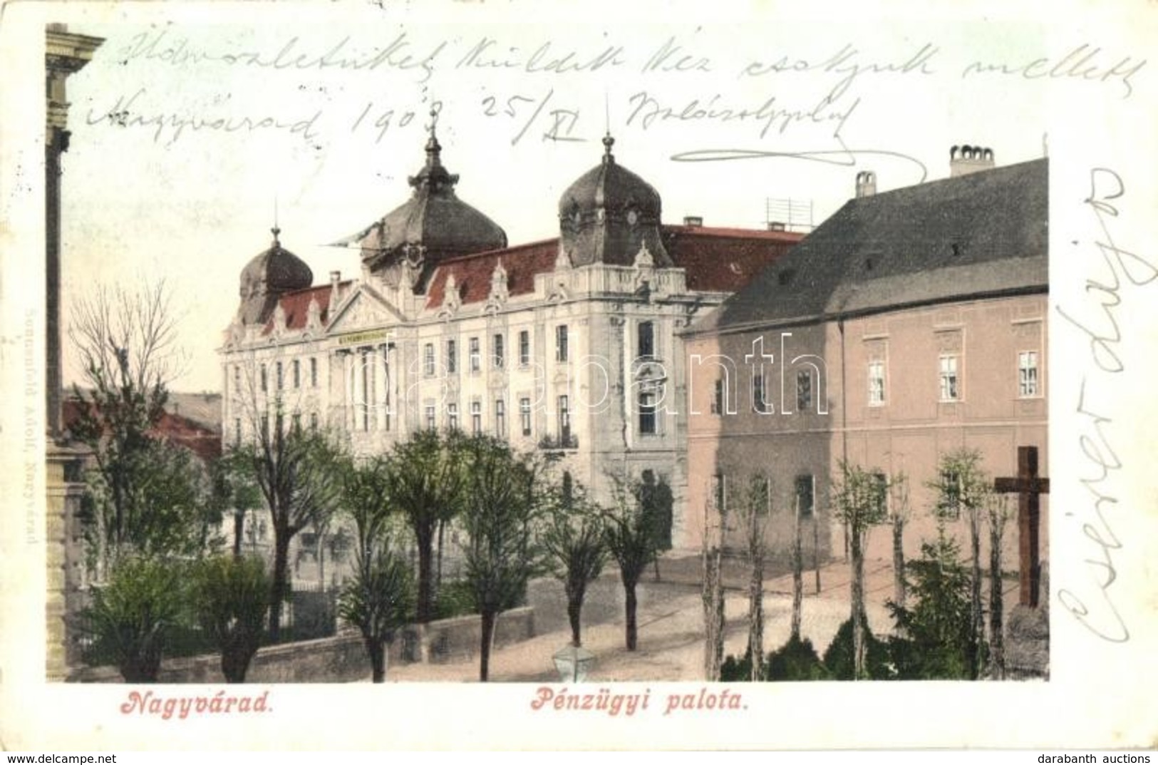 T2 1903 Nagyvárad, Oradea; Pénzügyi Palota. Sonnenfeld Adolf Kiadása / Financial Palace - Ohne Zuordnung