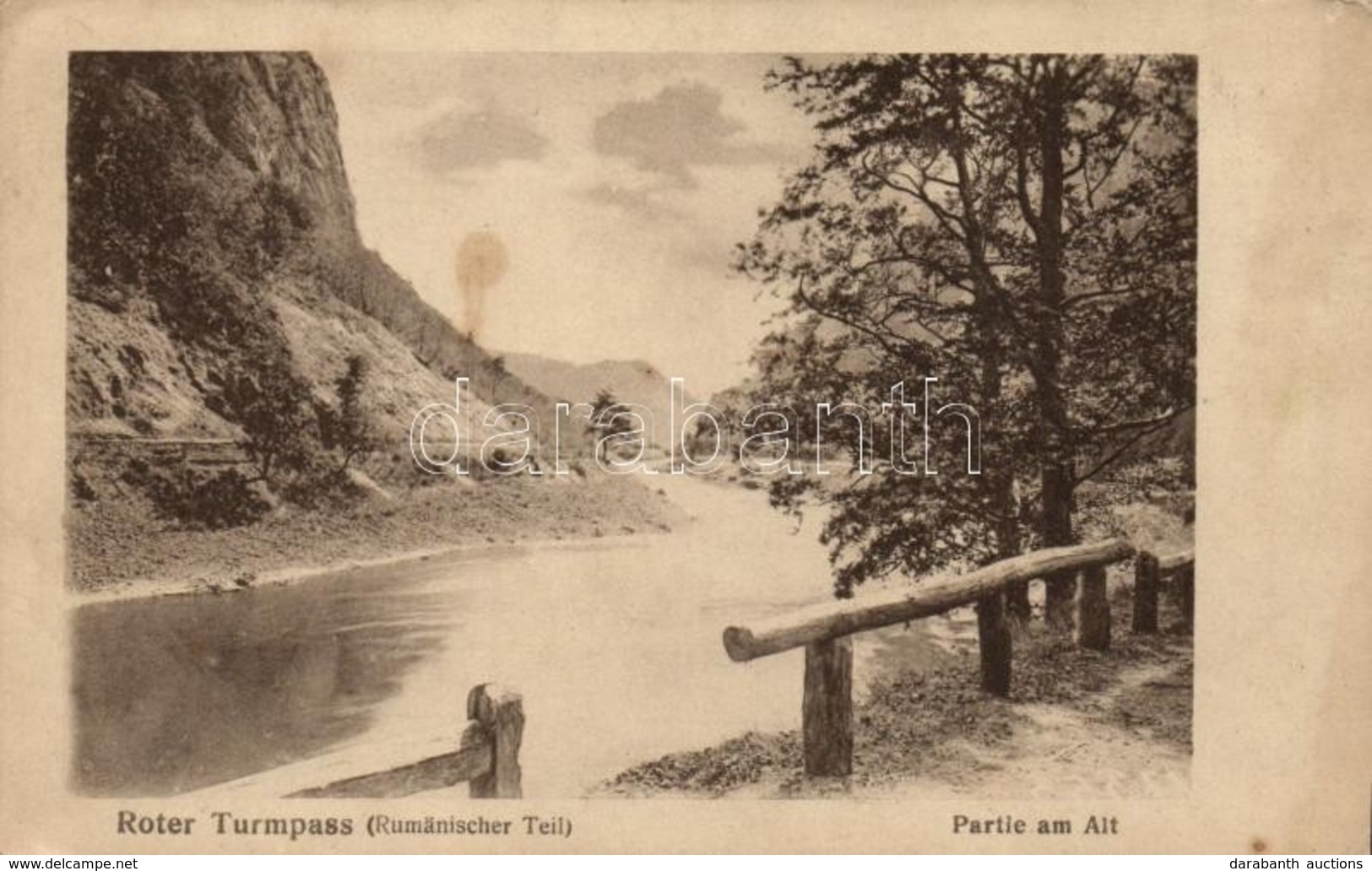 T2 Vöröstoronyi-szoros, Roter-Turm-Pass, Pasul Turnu Rosu; Olt Folyó / Alt / Olt River. Jos. Drotleff - Ohne Zuordnung