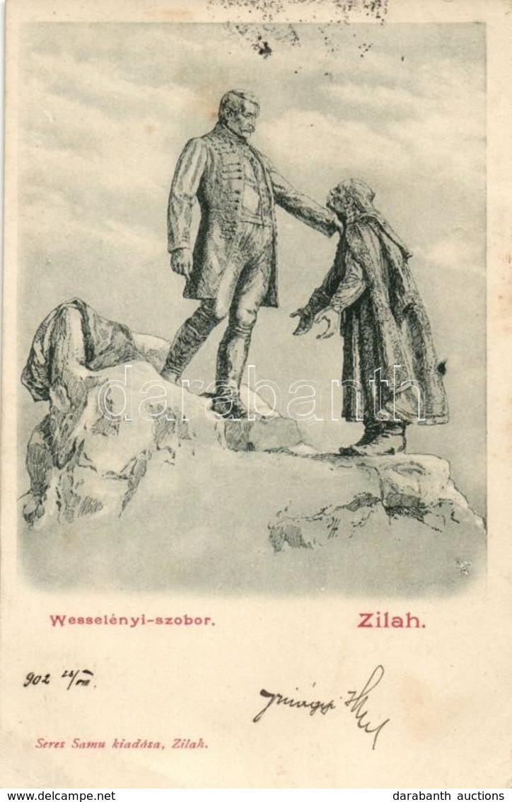 T2 Zilah, Zalau; Wesselényi Szobor; Seres Samu Kiadása / Statue - Sin Clasificación