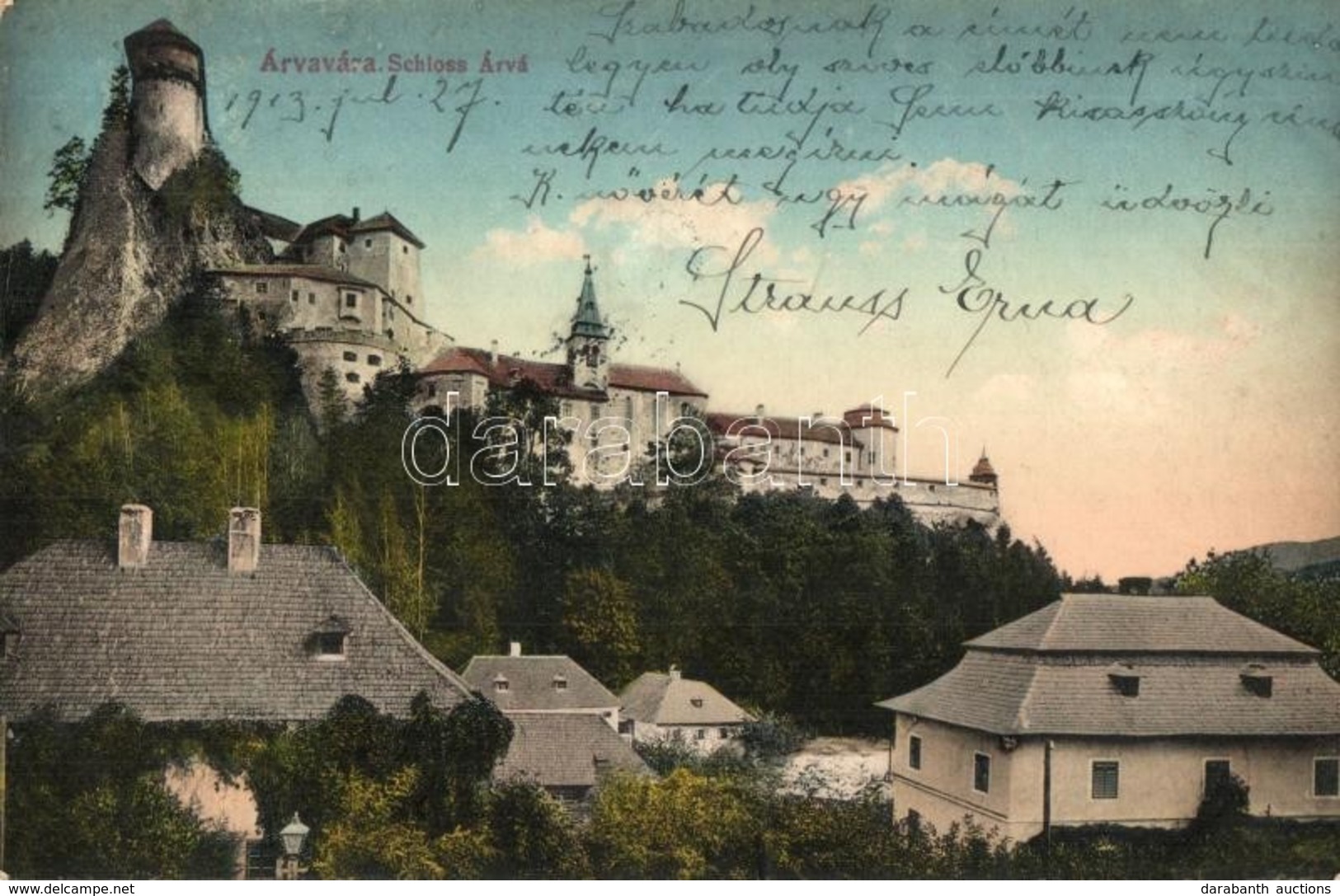 T2/T3 Árvaváralja, Oravsky Zámok (od Juhovychodu); Vár. Kiadja Feitzinger Ede Nr. 870. / Schloss / Zámek / Castle (EK) - Sin Clasificación