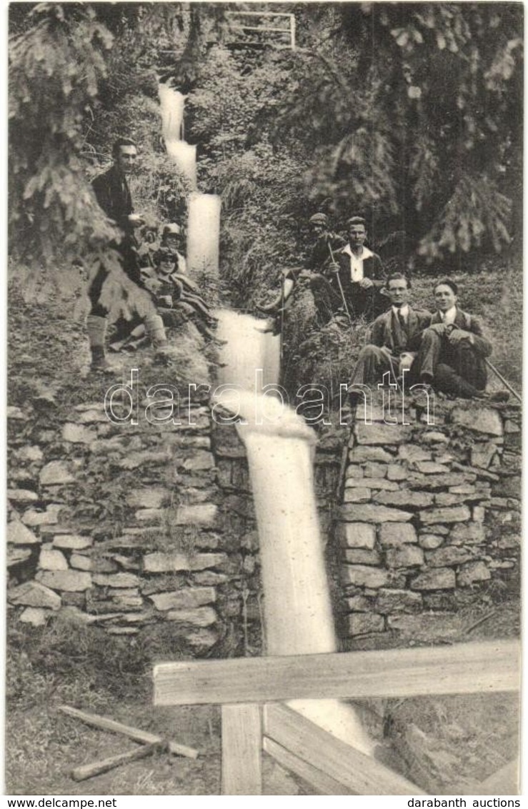 ** T1 Iglófüred, Bad Zipser Neudorf, Kúpele Spisská Nová Ves; Vízesés. L. Jelencsik Kiadása / Waterfall - Sin Clasificación