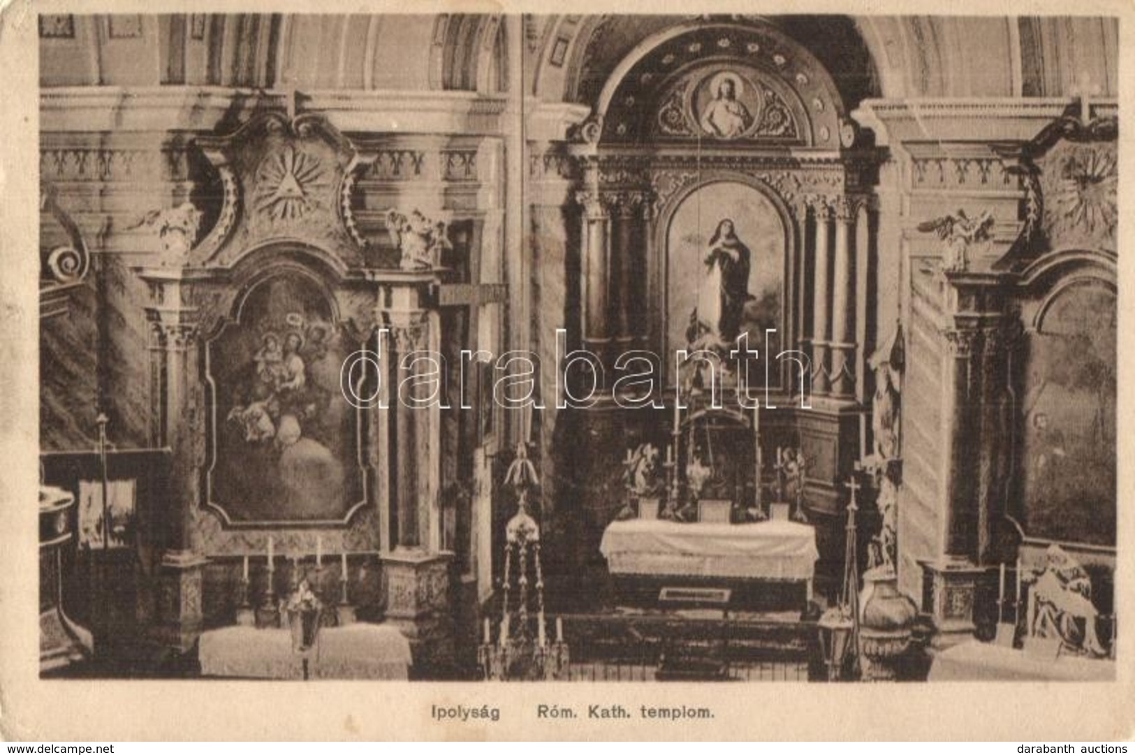 T2/T3 1916 Ipolyság, Sahy; Római Katolikus Templom, Bels? / Church Interior (EK) - Sin Clasificación