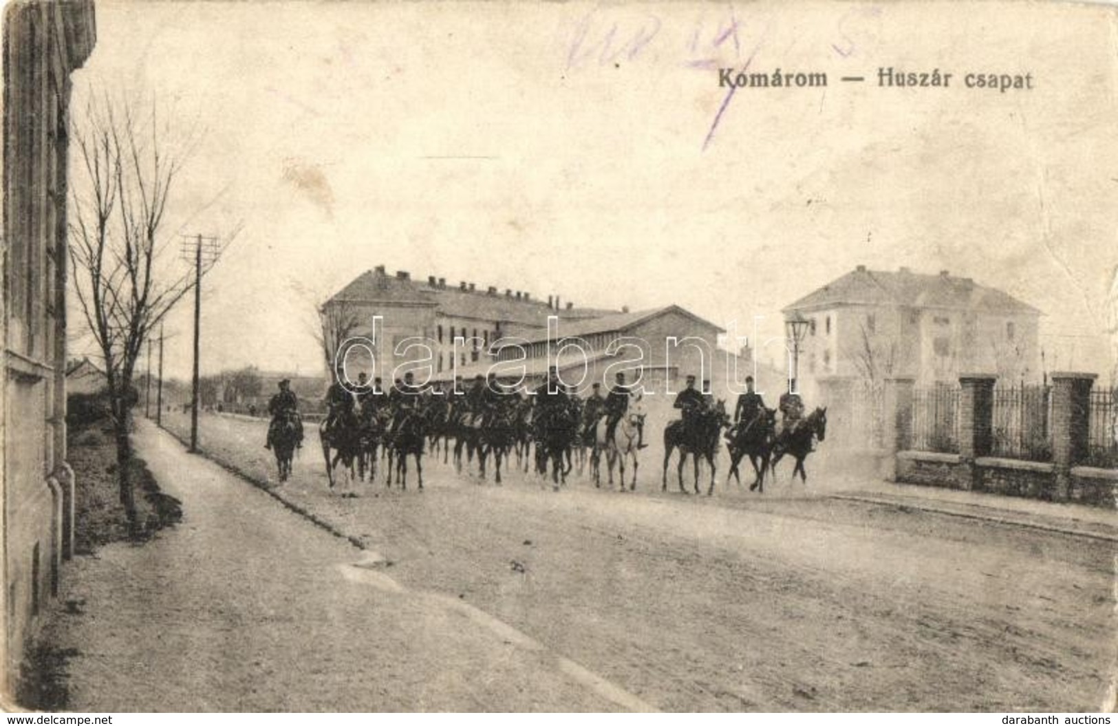 * T3 Komárom, Komárnó; Huszár Csapat Vonulása Az Utcán / K.u.K. Military, Hussars On The Street (Rb) - Sin Clasificación