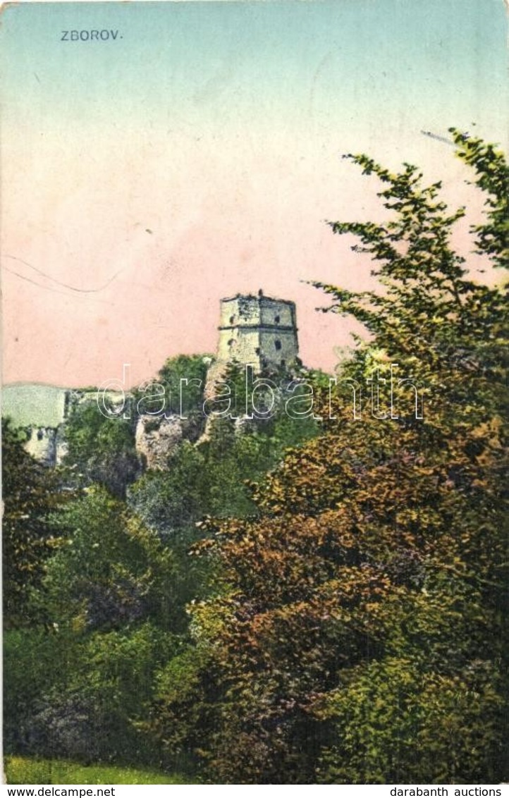 T2/T3 1926 Zboró, Zborov; Várrom / Castle Ruins  (EK) - Sin Clasificación