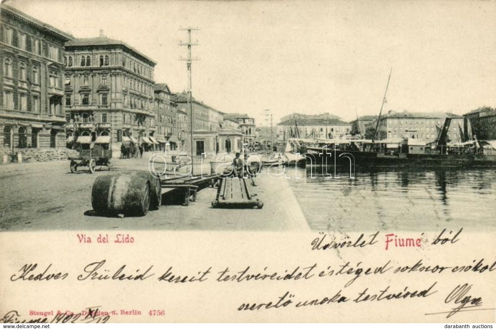 T2/T3 Fiume, Via Del Lido / Port, Steamship (EK) - Sin Clasificación