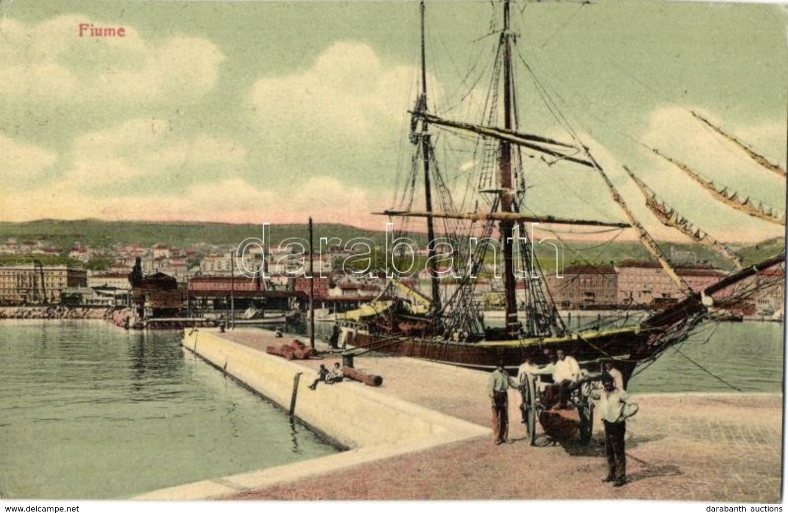 T2 1909 Fiume, Rijeka; Port View With Ship - Sin Clasificación
