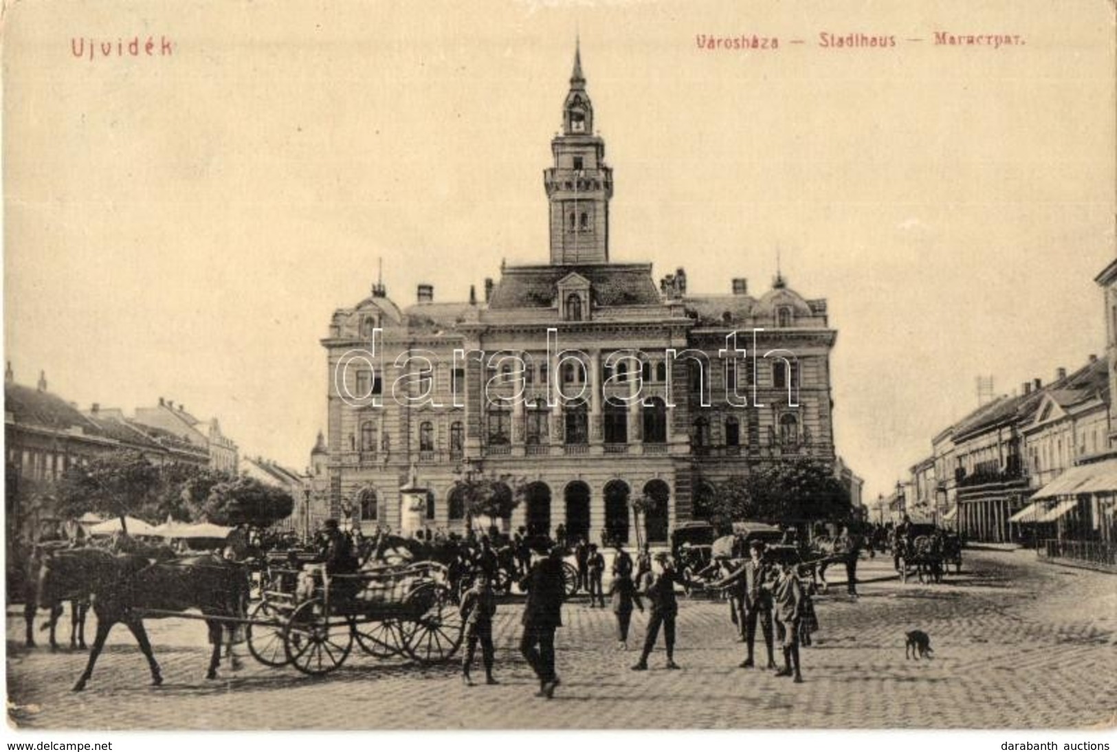 * T2/T3 Újvidék, Novi Sad; Városháza, Piac. W. L. 263. / Stadthaus / Town Hall, Market Vendors (EK) - Unclassified