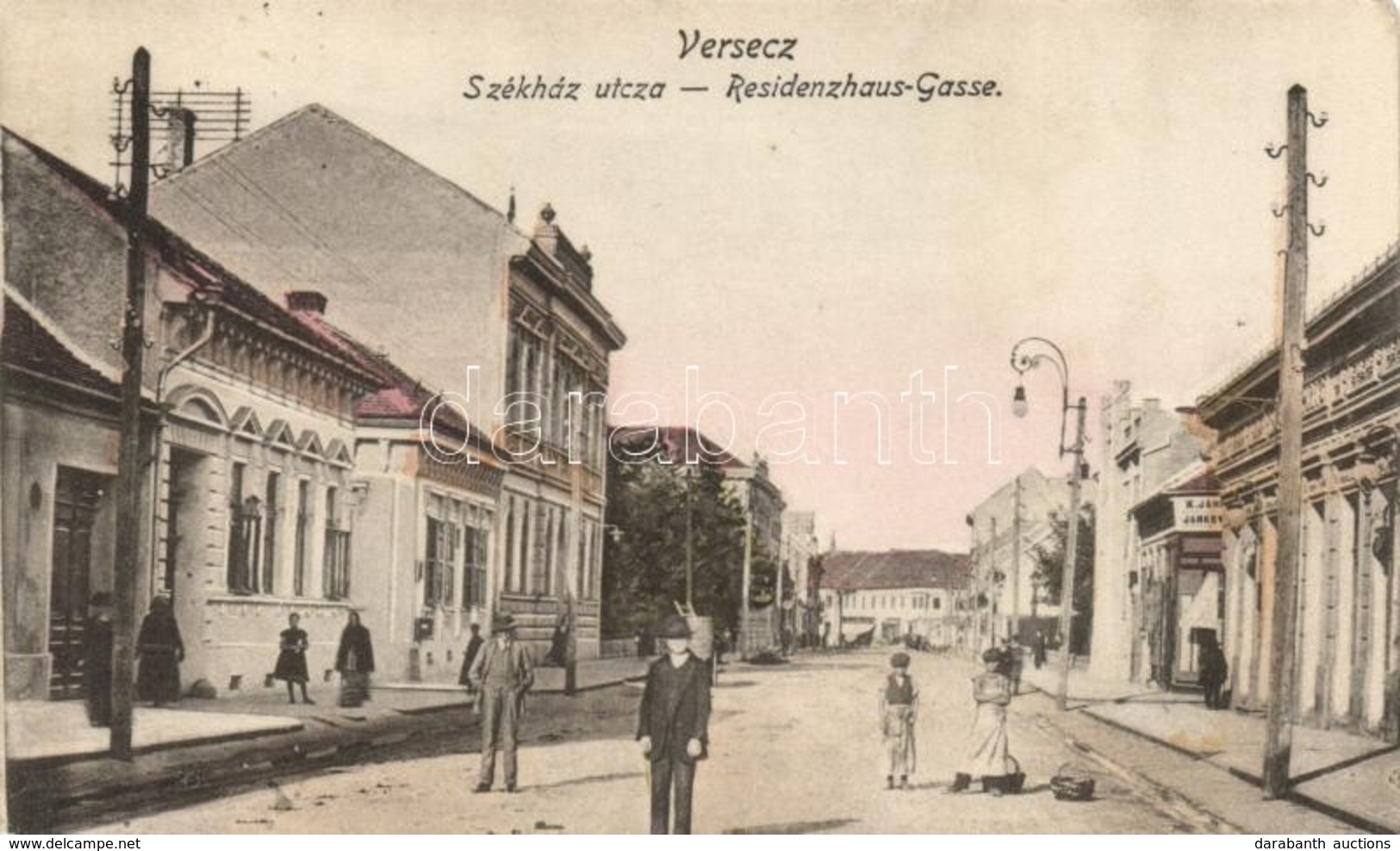 T3 Versec, Vrsac; Székház Utca, Jankovic üzlete / Street, Shop (ázott Sarok / Wet Corner) - Ohne Zuordnung