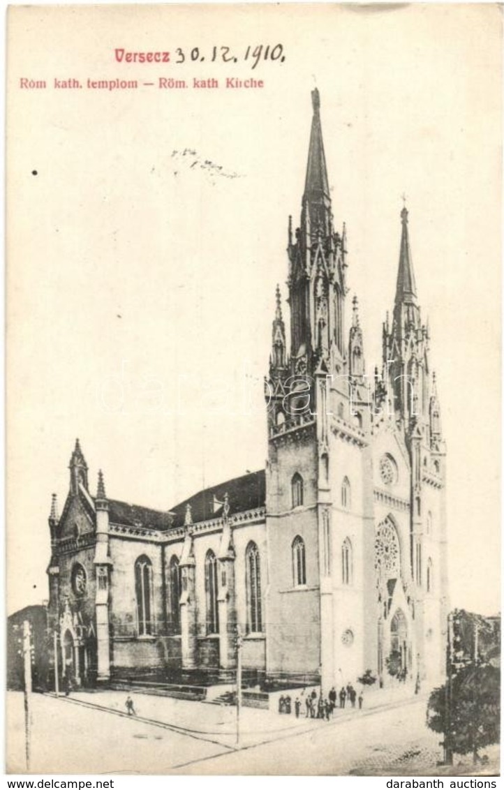 T2/T3 1910 Versec, Werschetz, Vrsac; Római Katolikus Templom / Church - Ohne Zuordnung