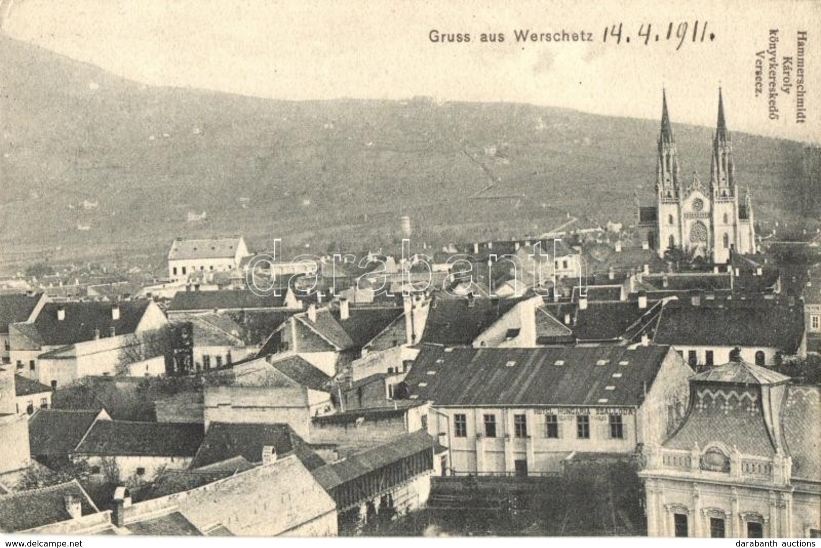 T2/T3 1911 Versec, Werschetz, Vrsac; Hungária Szálloda és Vigadó / Hotel And Redoute  (EK) - Unclassified