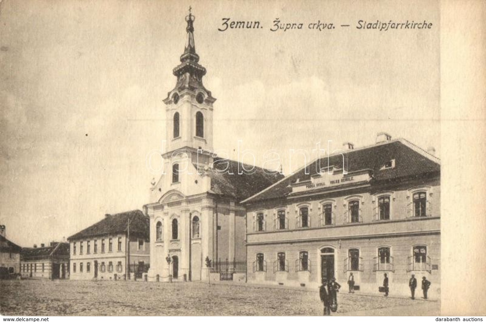 ** T2 Zimony, Semlin, Zemun; Plébániatemplom, Népiskola / Parish Church, School - Unclassified