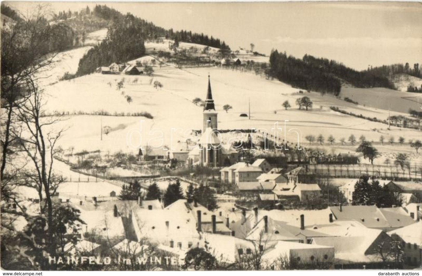 T2 Hainfeld, General View In Winter, Church. Josef Lutter Fotograf 1932. - Sin Clasificación