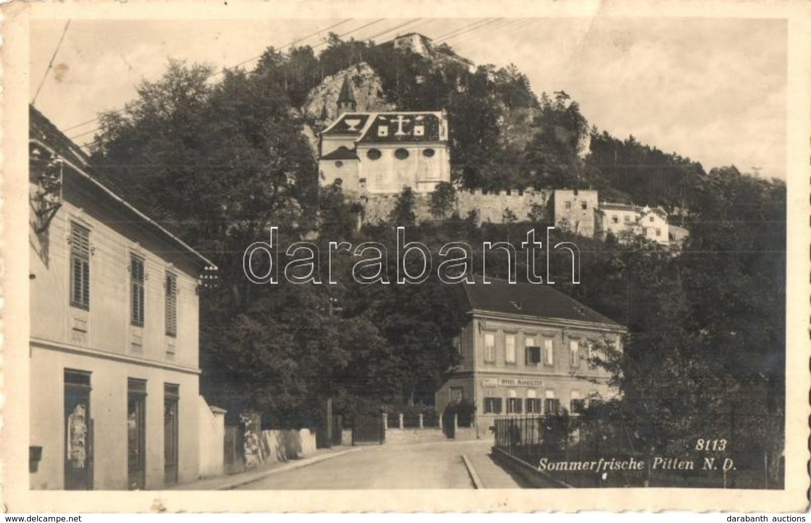 T2/T3 Pitten, Sommerfrische. Franz Mörtl / Summer Resort, Castle And Church, Hotel Manhalter (EK) - Ohne Zuordnung