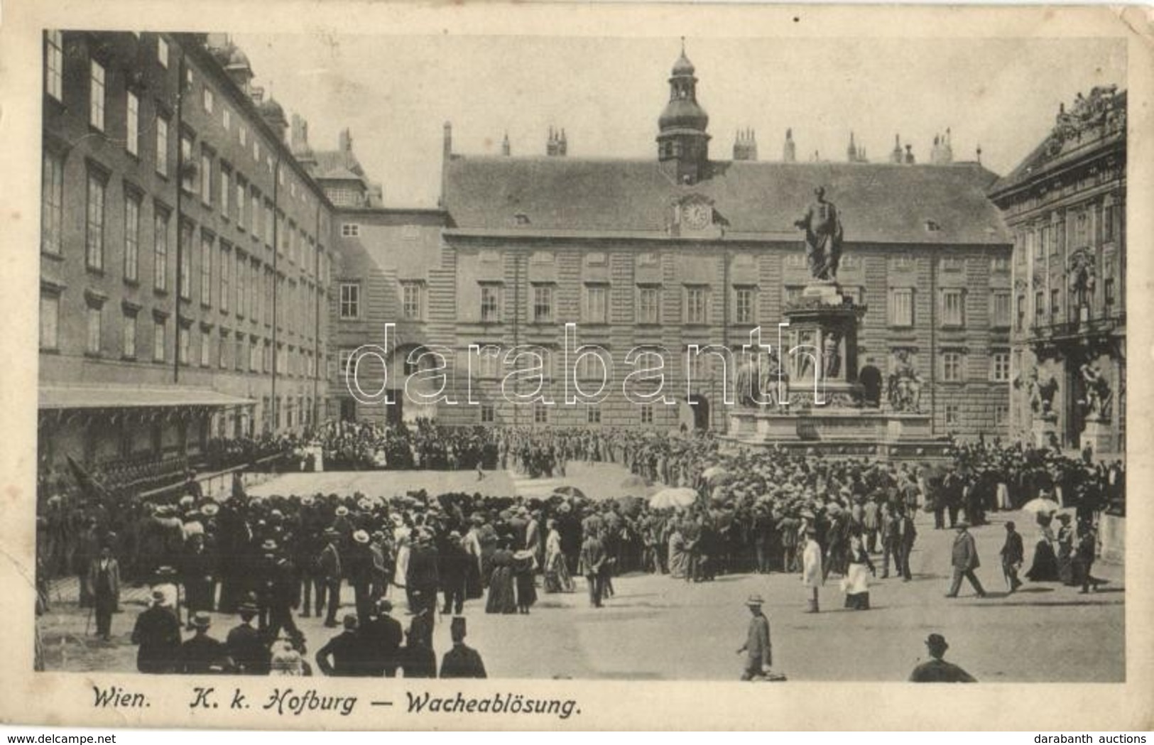 ** Vienna, Wien - 2 Pre-1945 Town-view Postcards: Hofburg, Franzensring, Trams - Ohne Zuordnung