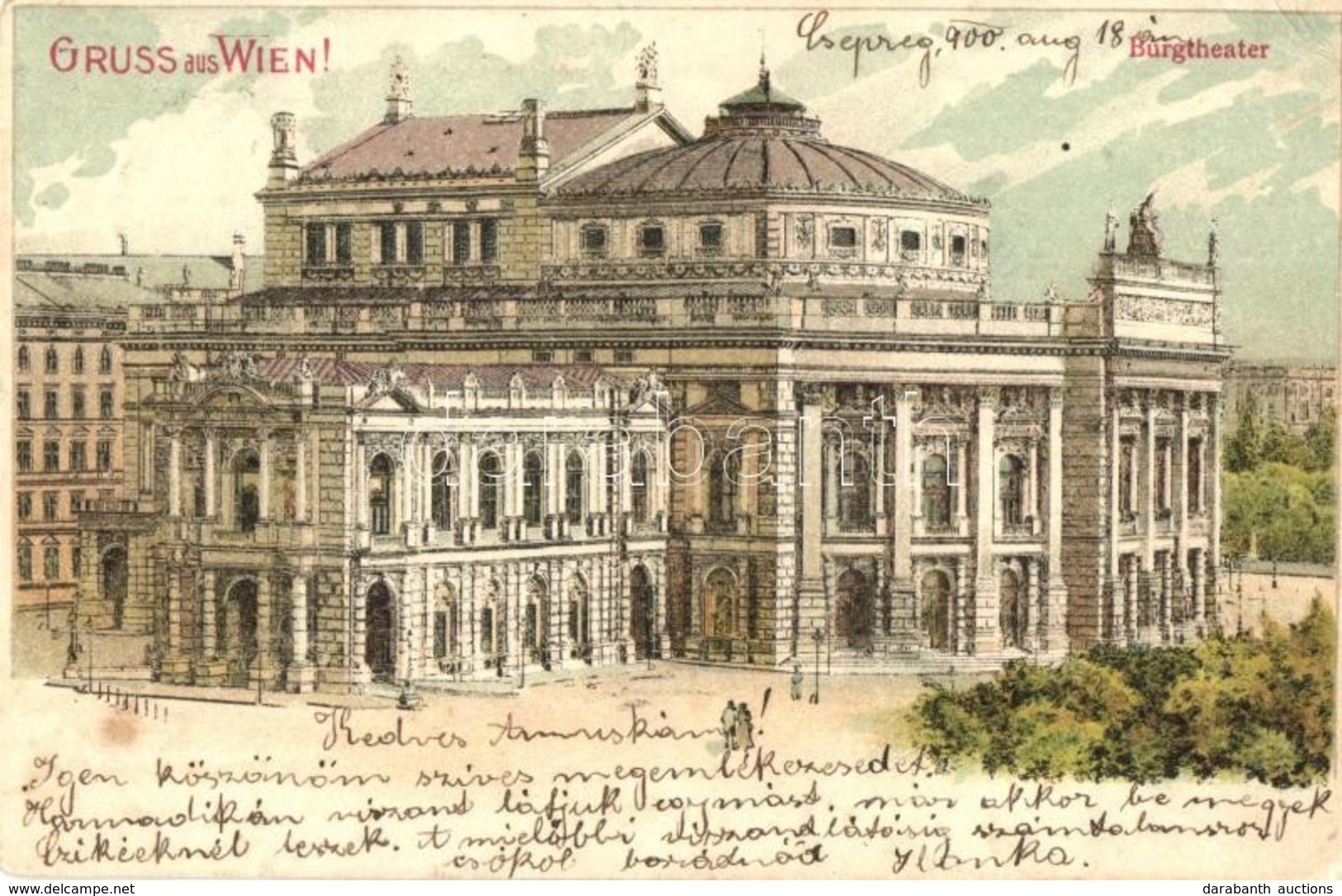 T3/T4 Vienna, Wien; Burgtheater / Theatre, Litho (tear) - Non Classificati