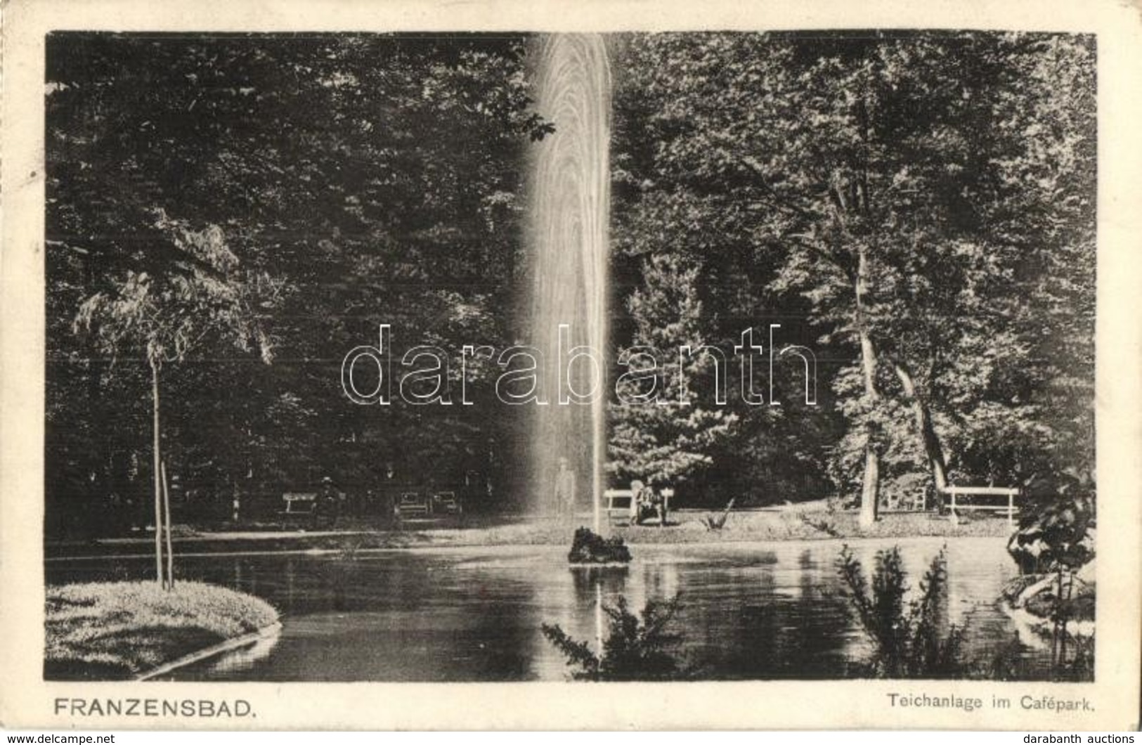 T2/T3 Frantiskovy Lazne, Franzensbad; Teichanlage Im Cafepark / Fountain In The Park (EK) - Sin Clasificación