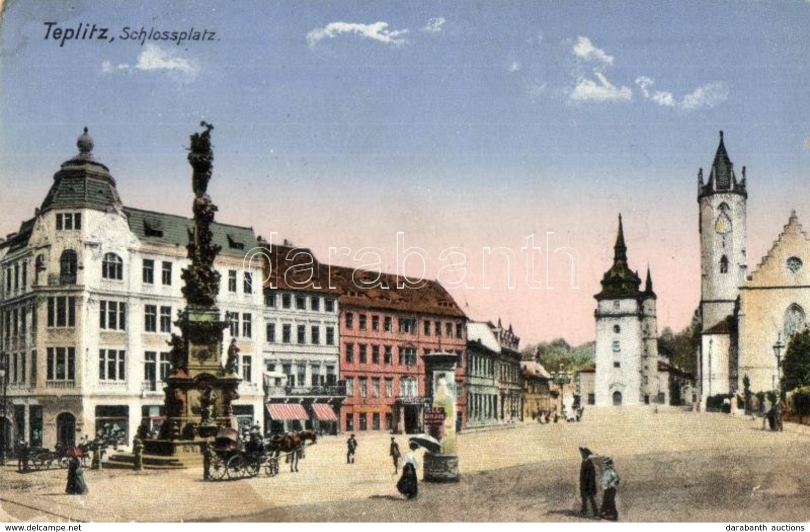 T2/T3 Teplice, Teplitz; Schlossplatz / Palace Square, Monument (EK) - Unclassified