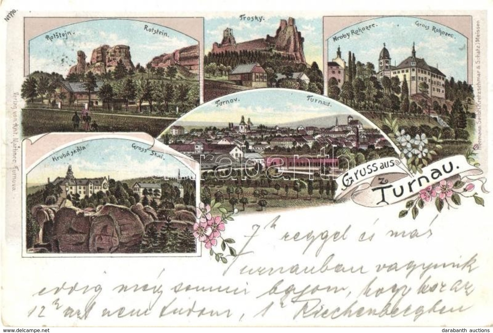 T2/T3 1899 Turnov, Turnau; Rotstein, Trosky, Hroby Rohozec, Hrubá Skála / Rotstejn Castle, Trosky Castle, Rohozec Castle - Sin Clasificación