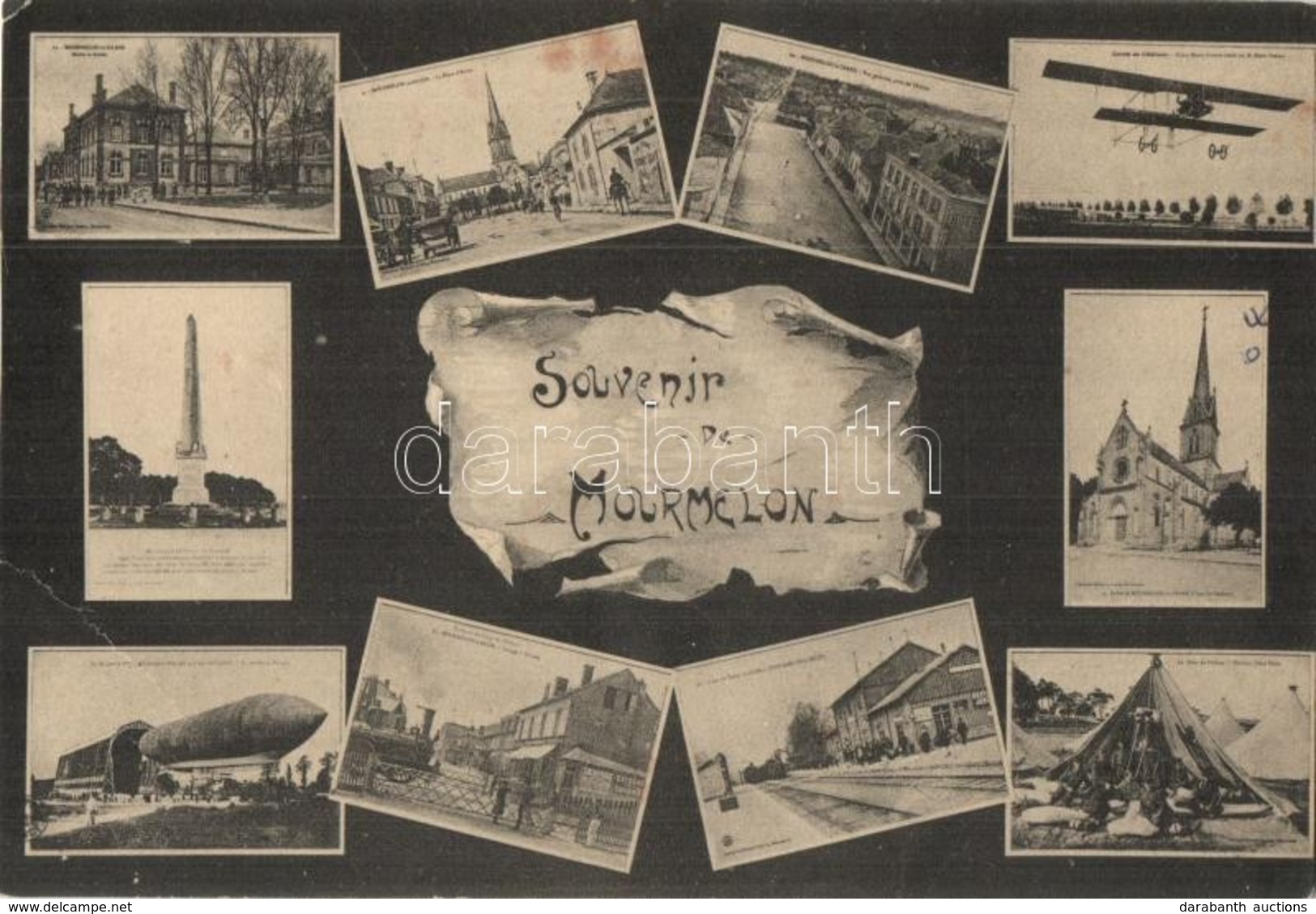 T3 Mourmelon, Railway Station, Aircraft, Airship, Multi-view (EB) - Ohne Zuordnung