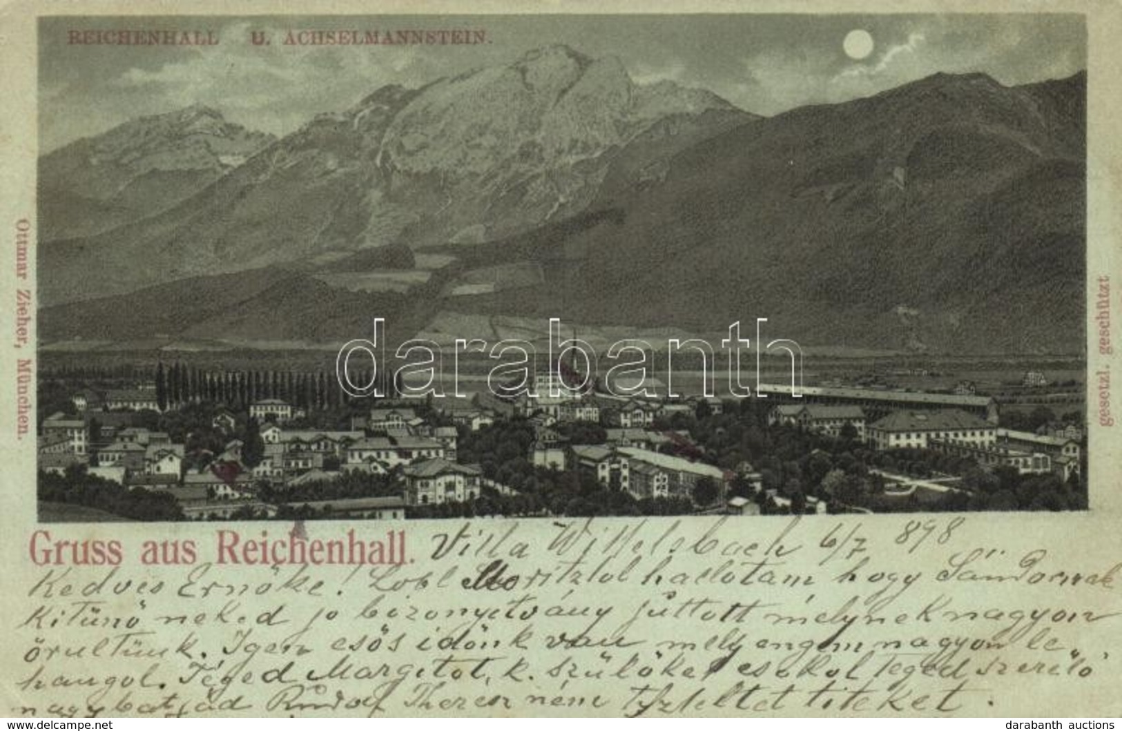 T3 1898 Bad Reichenhall, Achselmannstein, Ottmar Ziher Litho (EB) - Sin Clasificación