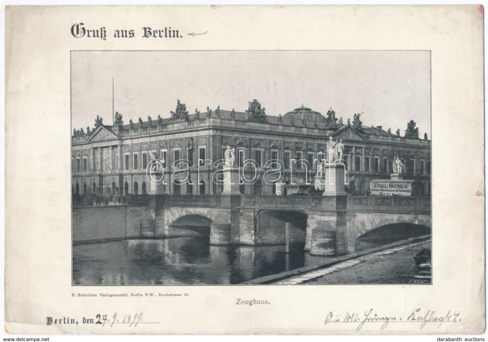 * T3 1899 Berlin, Zeughaus; C. Schneider Verlanganstalt, Riesenpostkarte 26 × 18 Cm / Giant Postcard (winzige Risse / Sm - Ohne Zuordnung