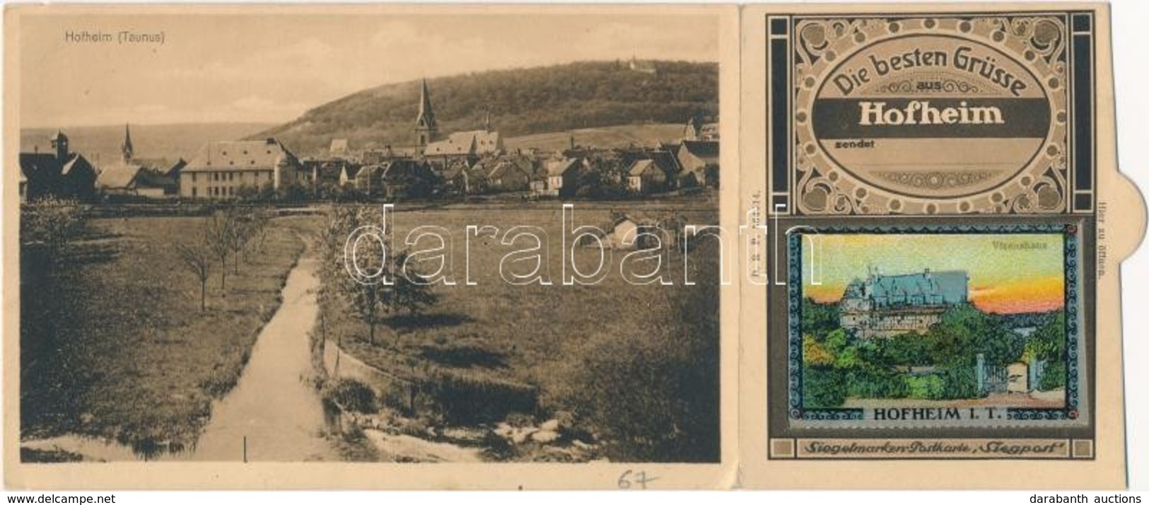 * T2 Hofheim Am Taunus, Siegelmarken-Postkarten / With A Set Of Colletible Artistic Stamps Attached - Sin Clasificación