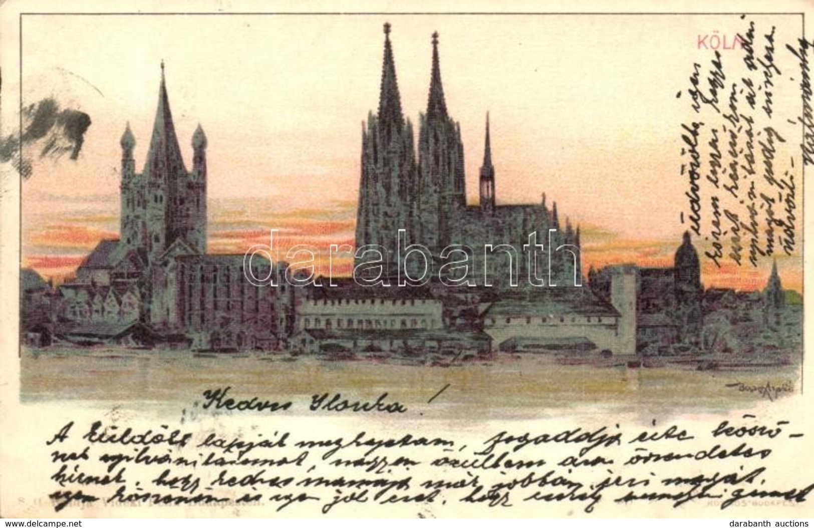 T2 1900 Köln, Cologne; Kosmos S 11. Litho S: Basch Árpád - Ohne Zuordnung