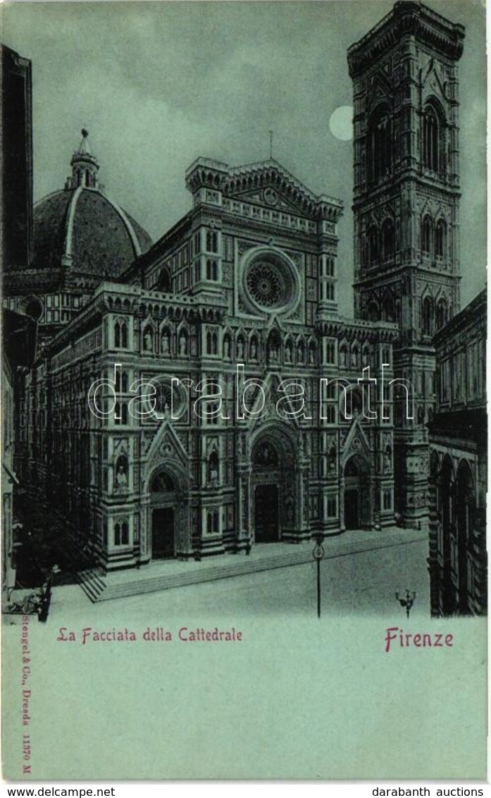 ** T1/T2 Firenze, Florence; La Facciata Della Cattedrale / Cathedral At Night - Ohne Zuordnung