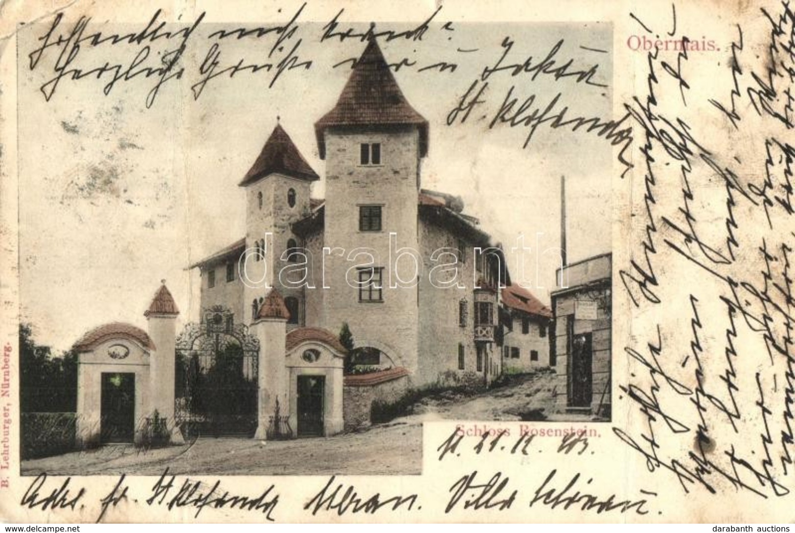 T4 Merano, Meran-Obermais (Tirol); Schloss Rosenstein, B. Lehrburger / Castle (fa) - Ohne Zuordnung