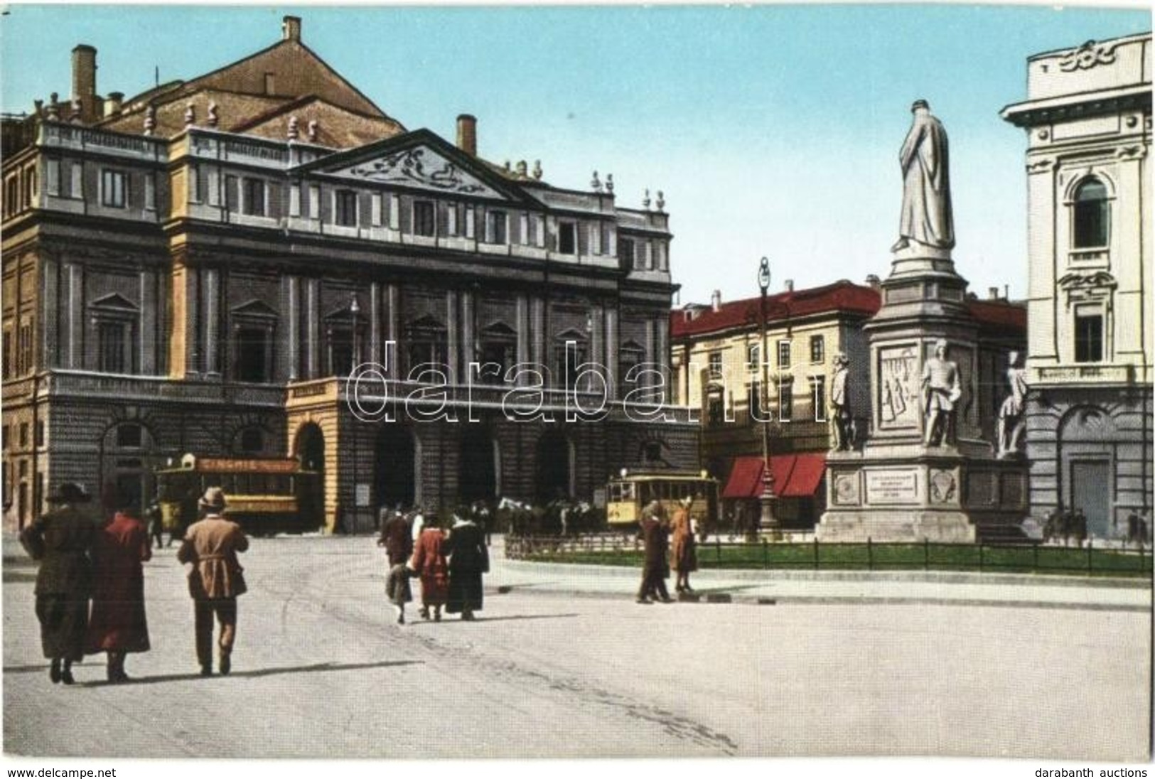 ** T2 Milano, Milan; Piazza Della Scala Con La Facciata Del Teatro / Square, Theater, Trams - Ohne Zuordnung