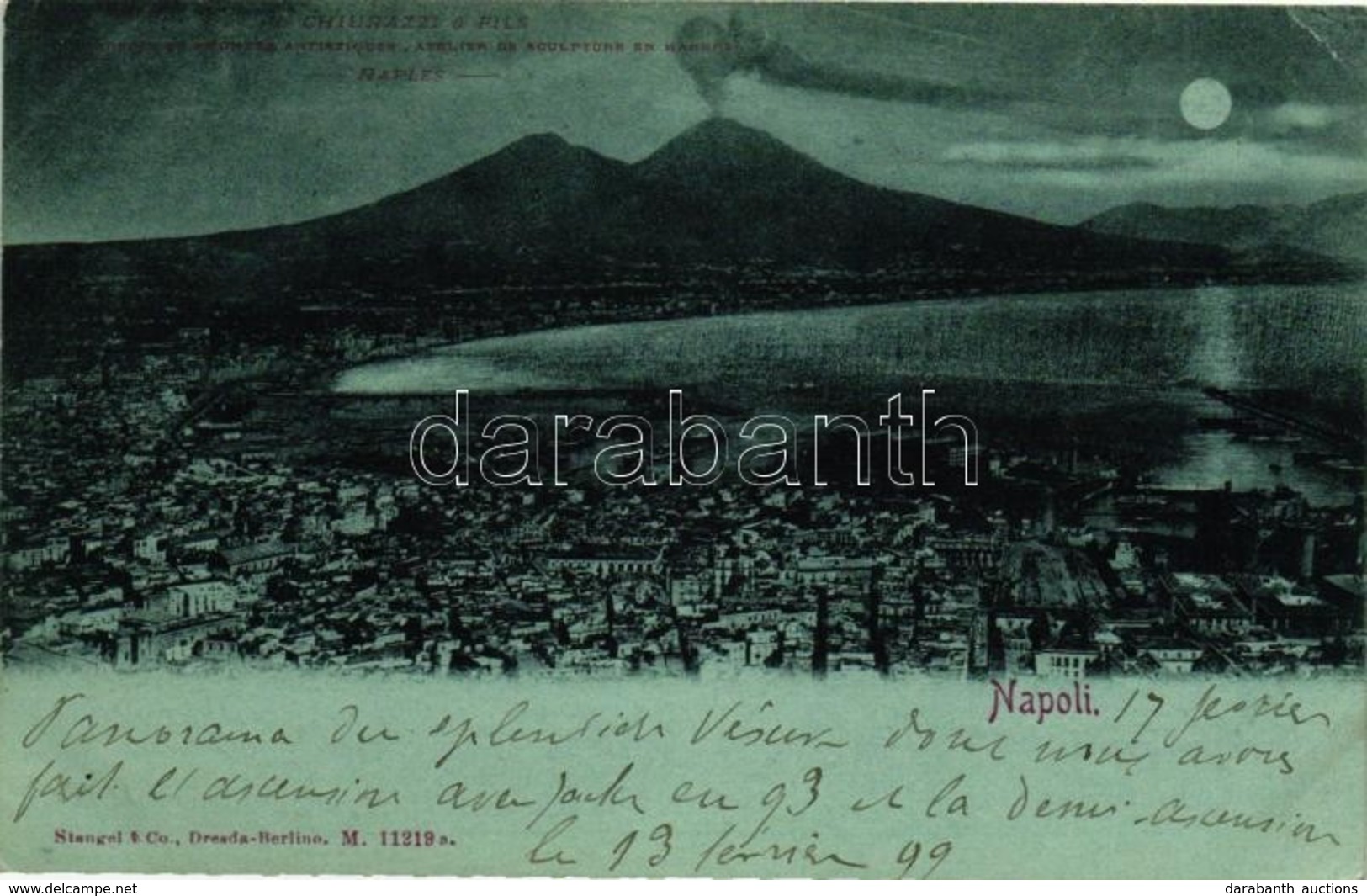 T2/T3 1899 Naples, Napoli; At Night (EK) - Ohne Zuordnung