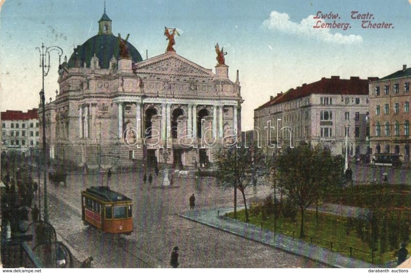 T2/T3 Lviv, Lwów, Lemberg; Theatre, Tram (EK) - Sin Clasificación