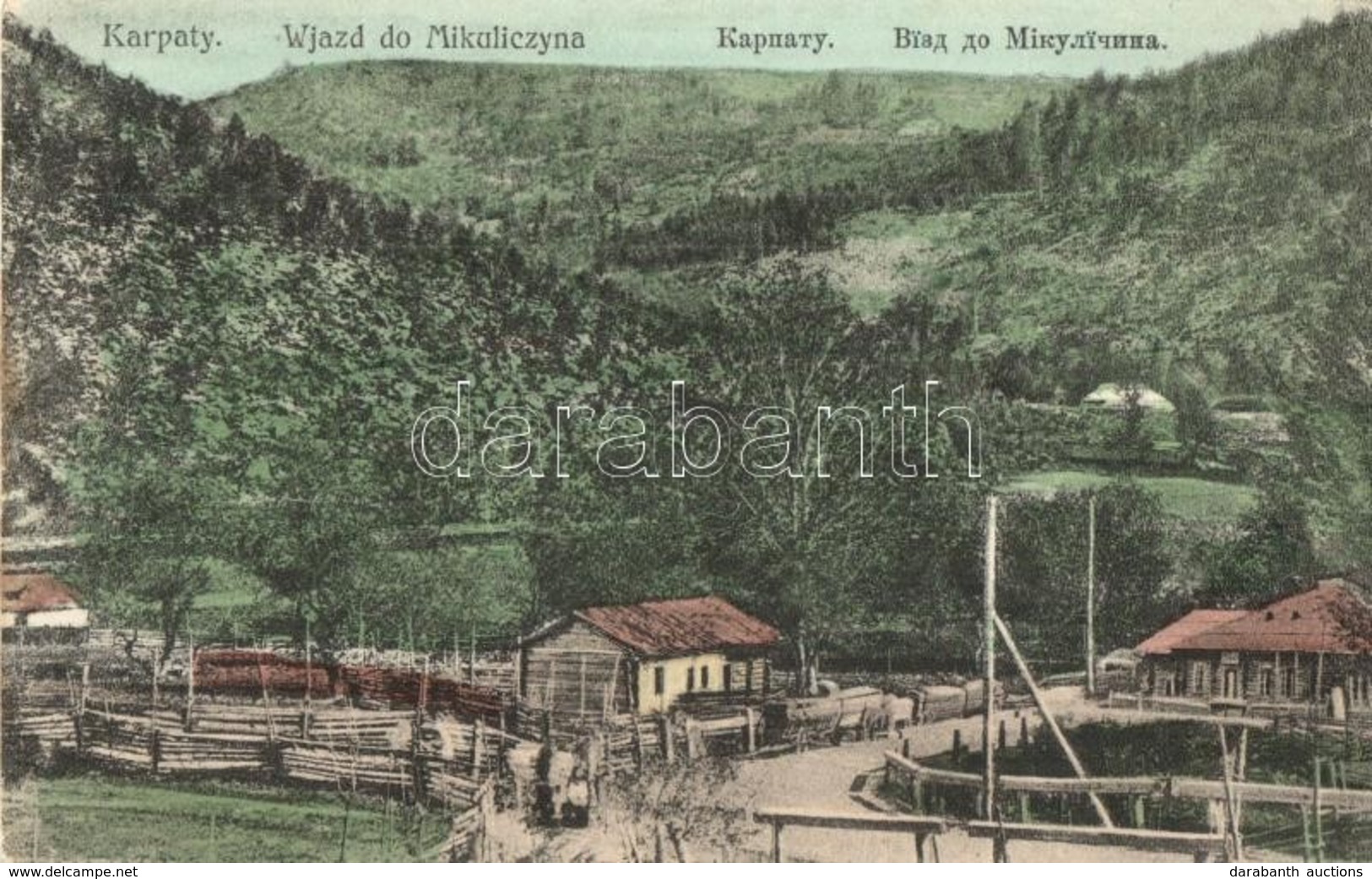 T2 Mikuliczyn, Mykulychyn; Karpaty / Kárpátok / Carpathian Mountains + M. Kir. IV/30. Népfölkel? Hadtápzászlóalj 3. Száz - Non Classés