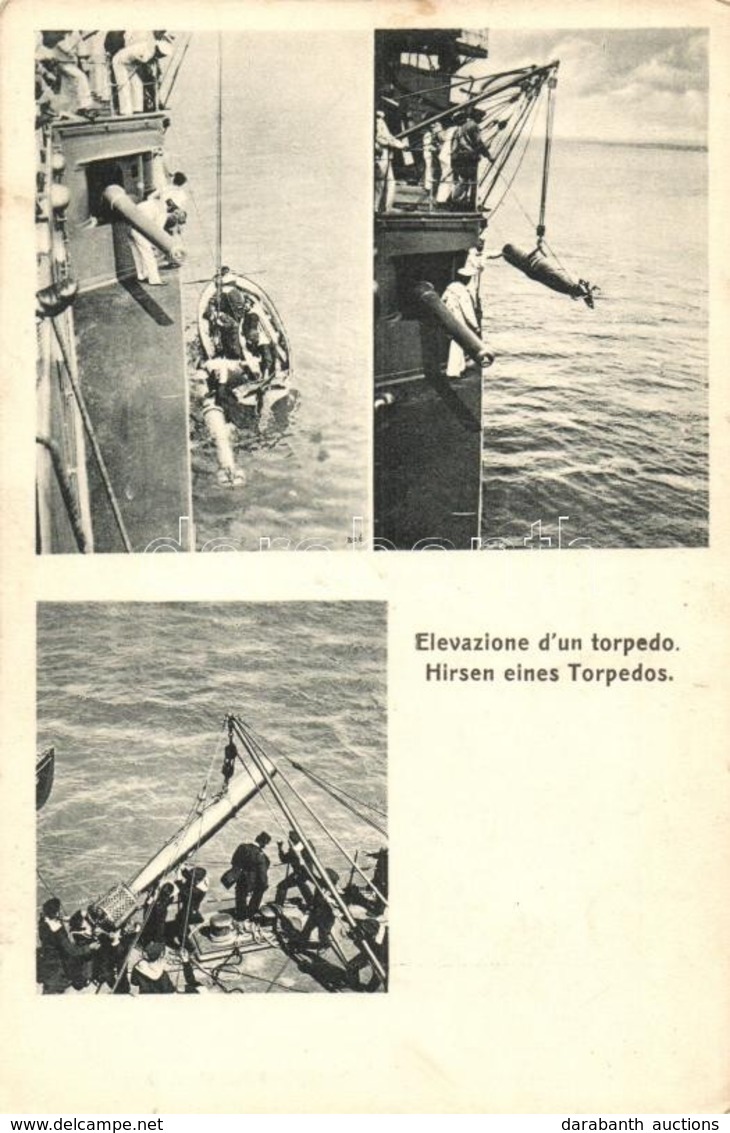 ** T3 Hirsen Eines Torpedos / WWI K.u.K. Kriegsmarine, Elevation Of A Torpedo. G. Fano (small Tear) - Sin Clasificación
