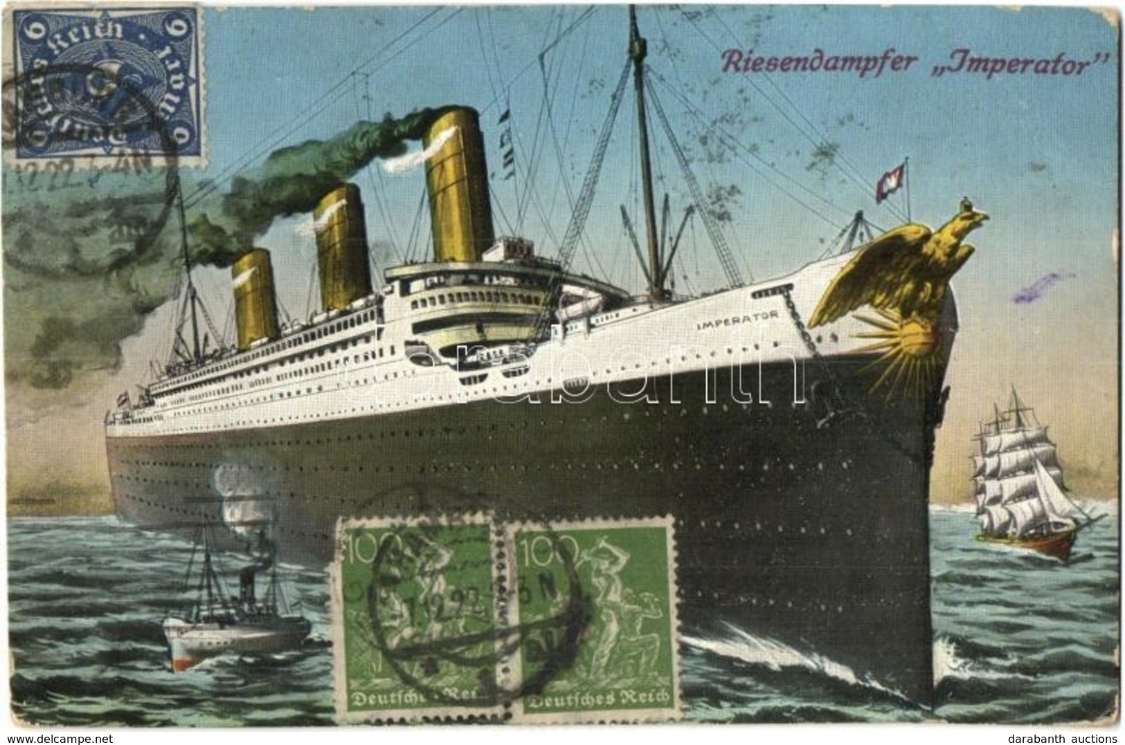 T2/T3 SS Imperator Ocean Liner Hamburg-America-Line / Riesendampfer Imperator. TCV Card (EK) - Sin Clasificación
