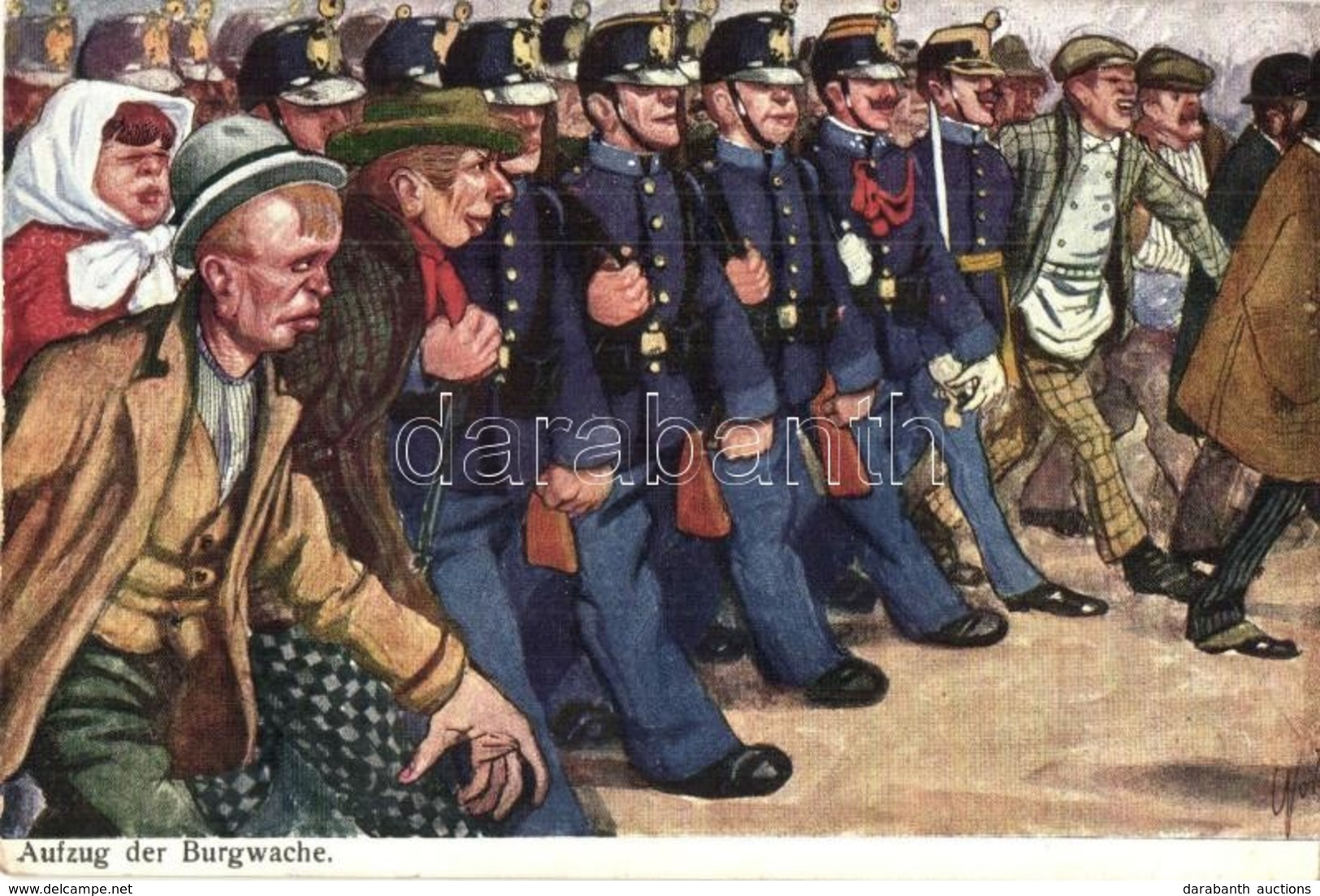 ** T1/T2 Aufzug Der Burgwache In Wien / Vienna Castle Guards, Humour, B.K.W.I. 510-1-6. - 6 Pre-1945 Artist Signed Postc - Sin Clasificación