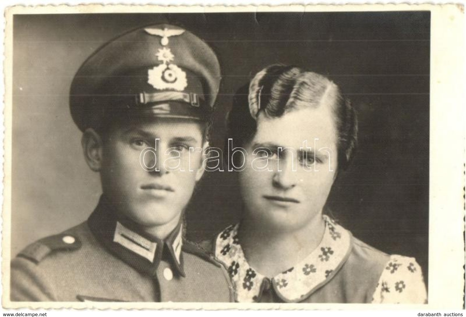 ** T2 WWII German Soldier Whit His Wife, Photo - Ohne Zuordnung