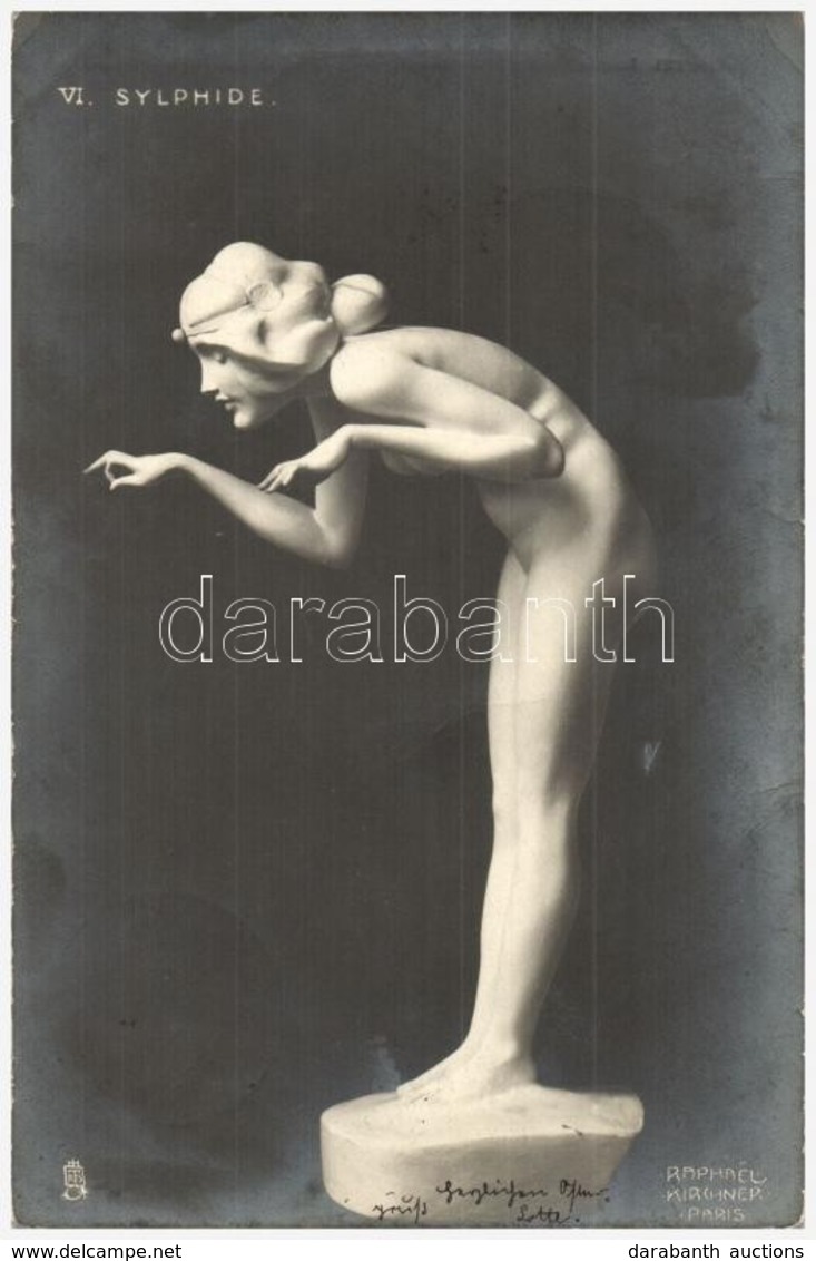 T2/T3 1904 VI. Sylphide / Art Nouveau Erotic Nude Lady Sculpture. Serie 285. Raphael Tuck  Fils S: Raphael Kirchner (EK) - Sin Clasificación