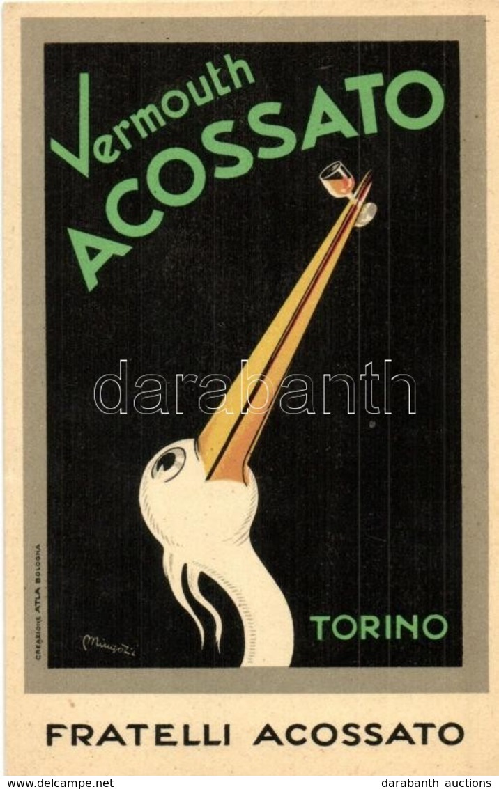 * T2 Fratelli Acossato, Vermouth Acossato Torino. Creazione Atla / Italian Vermouth Advertisement Art Postcard. S: Mingo - Ohne Zuordnung