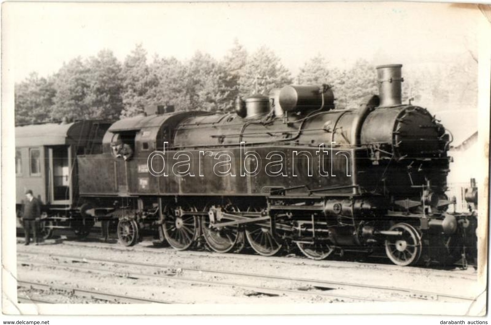 T3 1942 MÁV 442. Sorozatú G?zmozdonya / Hungarian State Railways Locomotive, Photo (EK) - Sin Clasificación