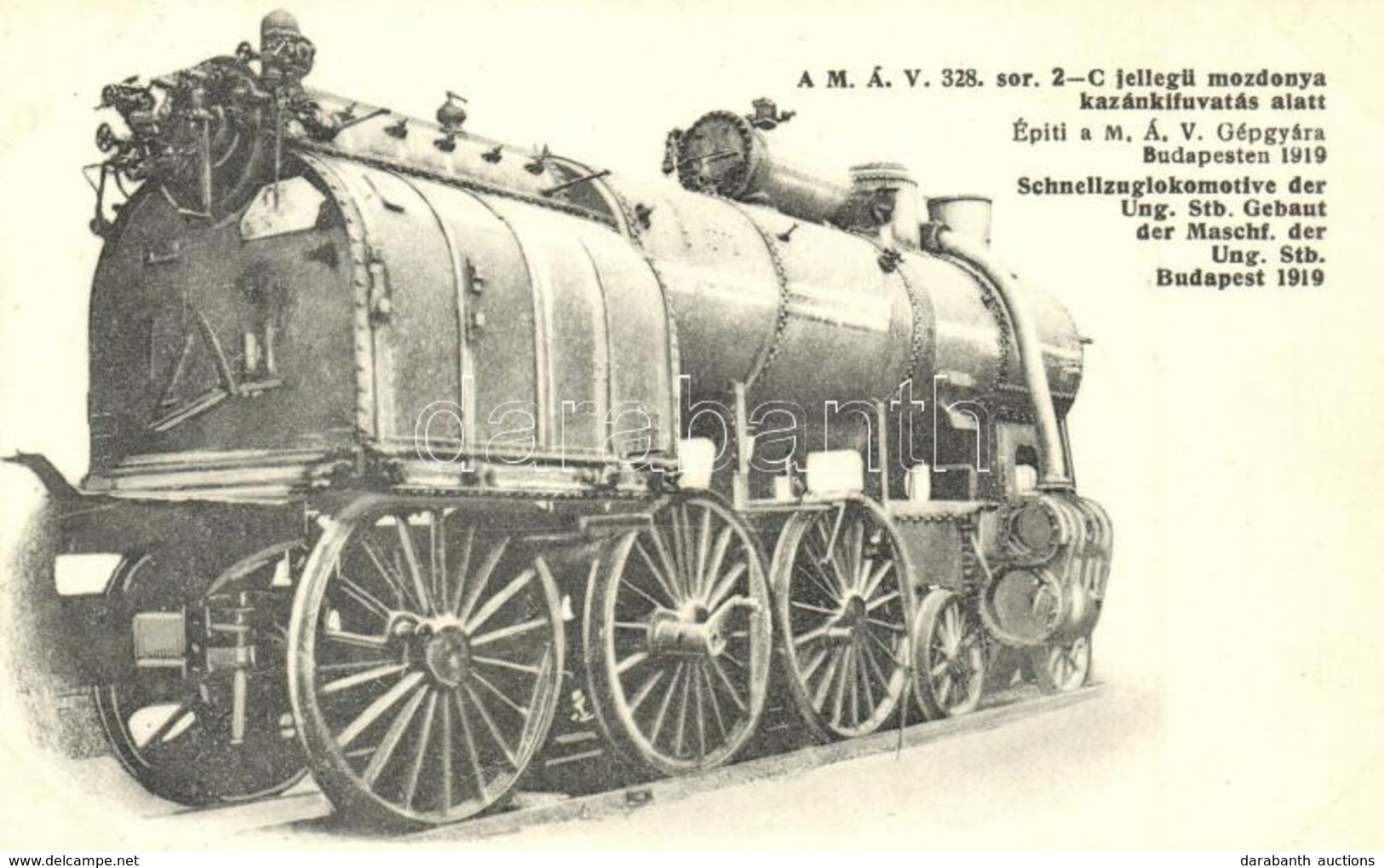 ** T1 MÁV 328. Sor. 2-C Jelleg? Mozdonya Kazánkifuvatás Alatt. Kiadja A G?zmozdony Vasút és Er?gép Szaklap / Locomotive  - Non Classés