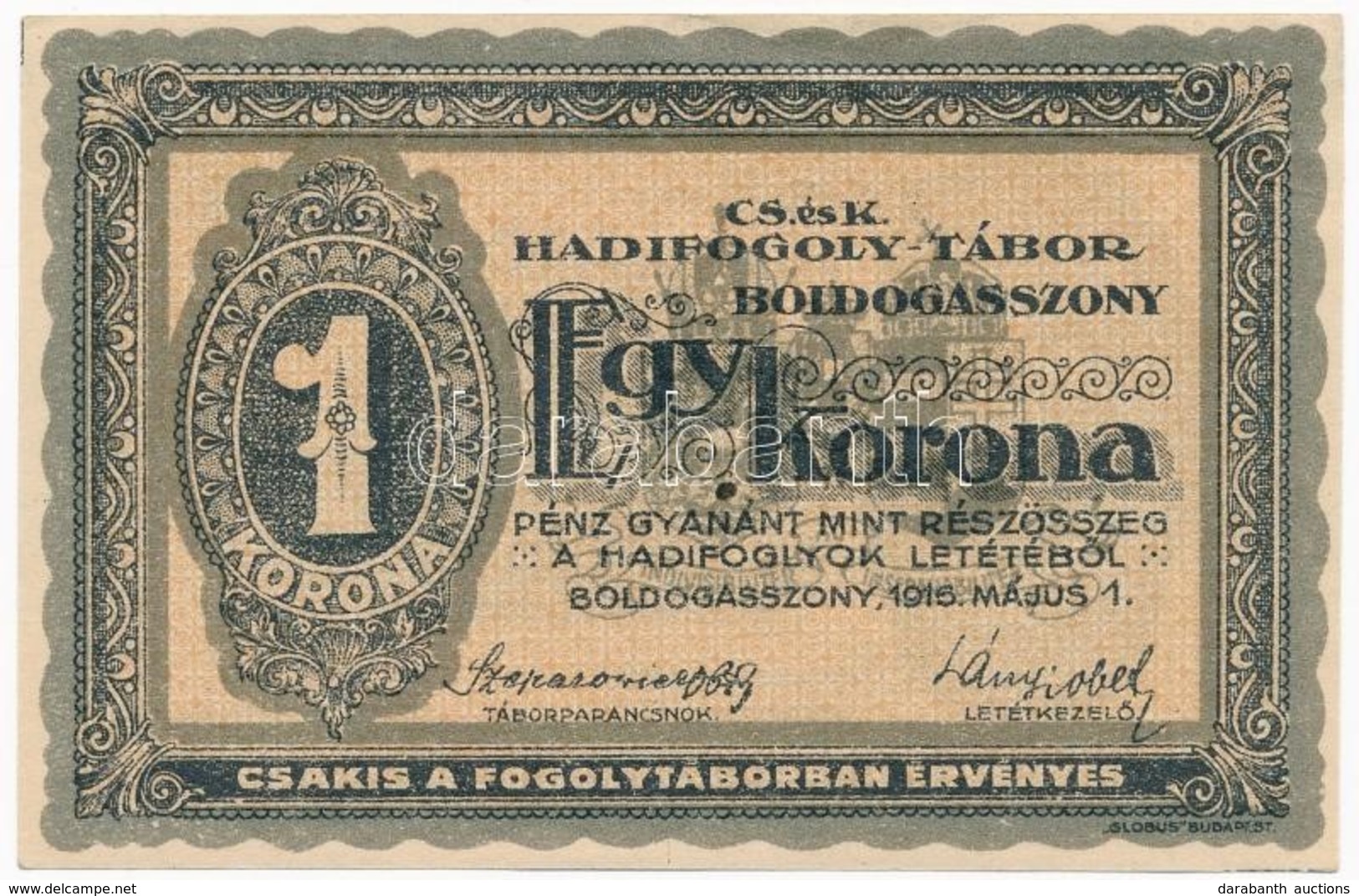 Boldogasszony / Hadifogolytábor 1916.05.01. 10K Arab Sorozat és Sorszámmal, 'MS' Jelöléssel T:I,I-
Adamo HHB-1.3.2 - Sin Clasificación